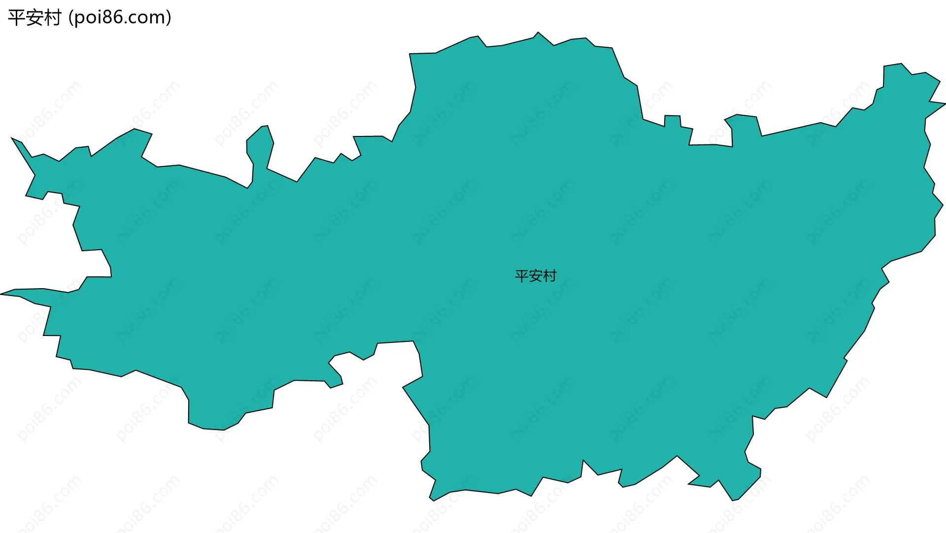 平安村边界地图