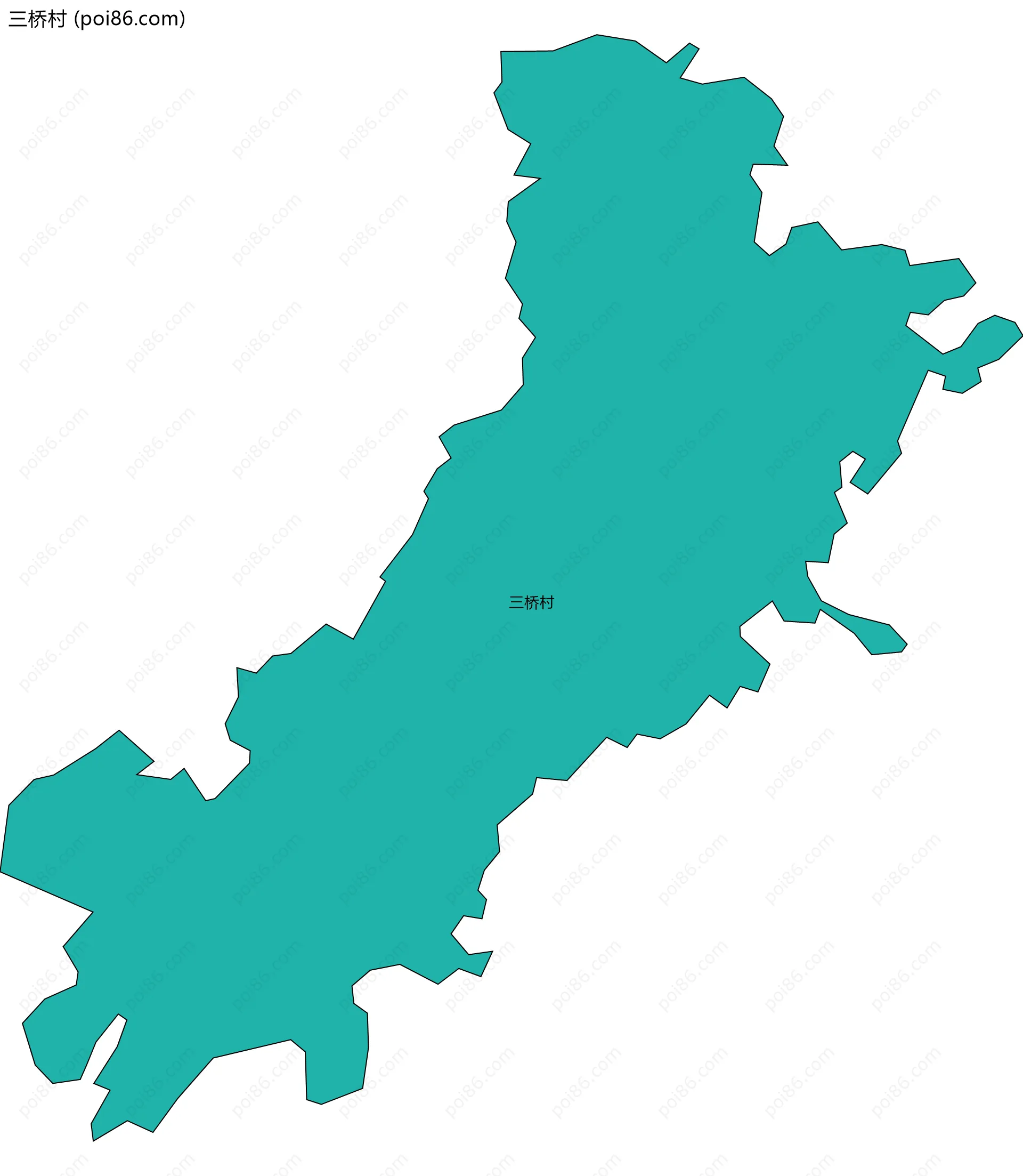 三桥村边界地图