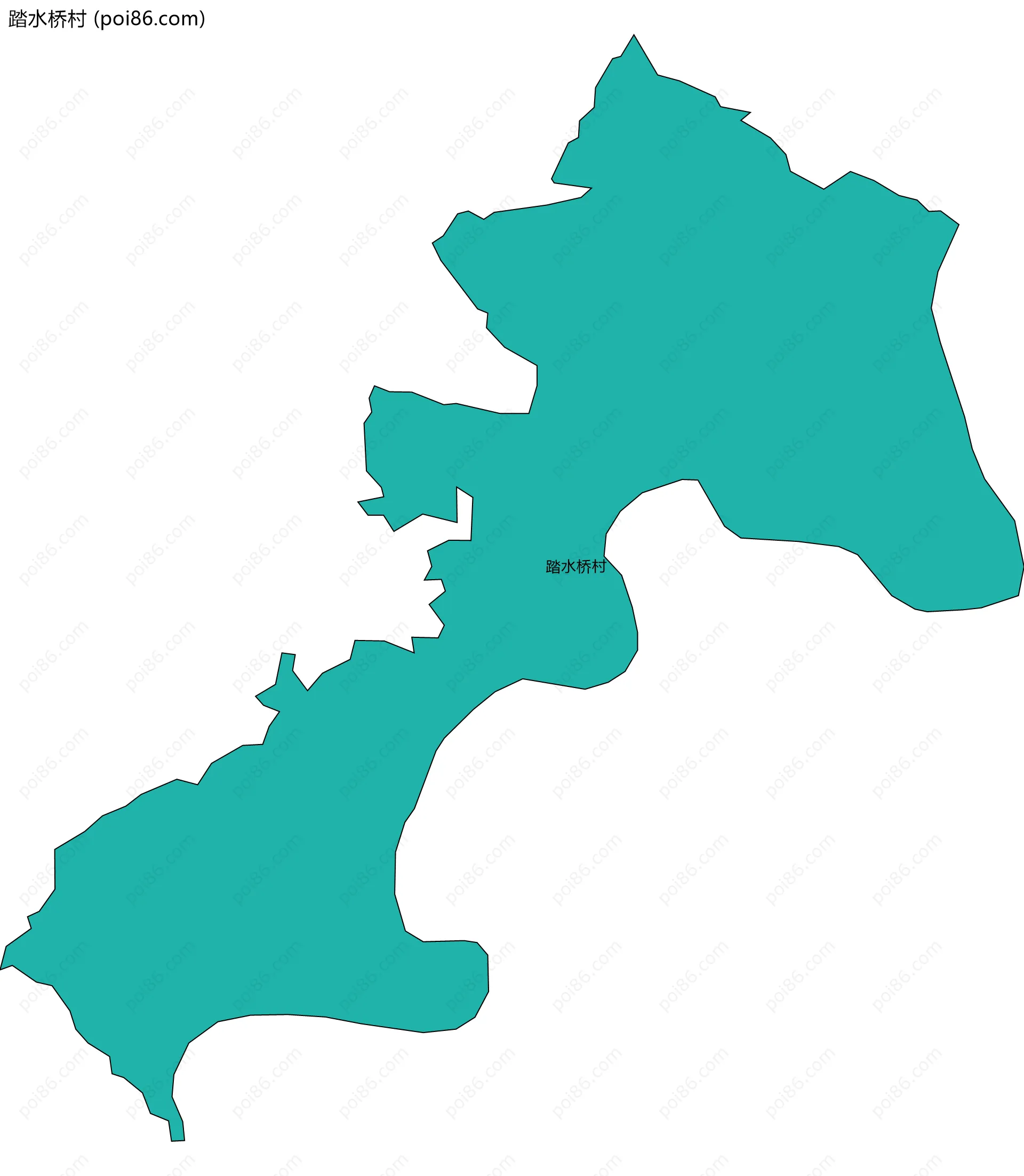 踏水桥村边界地图