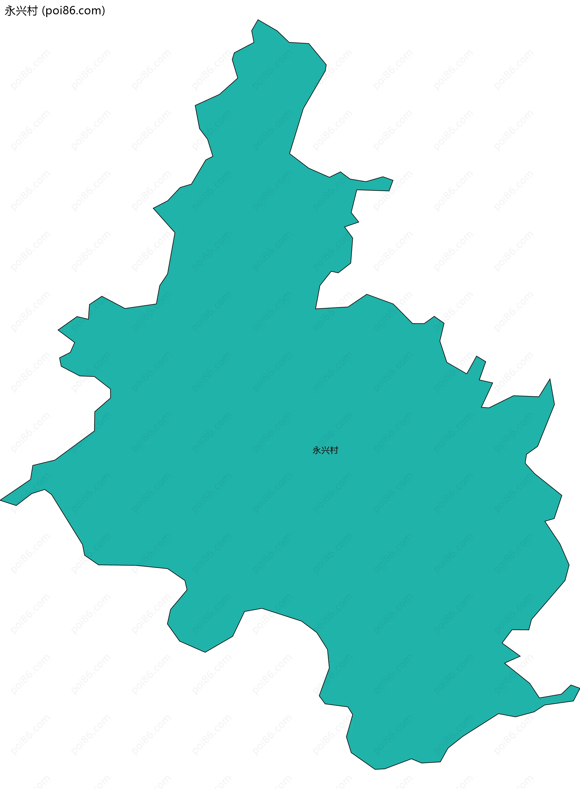 永兴村边界地图