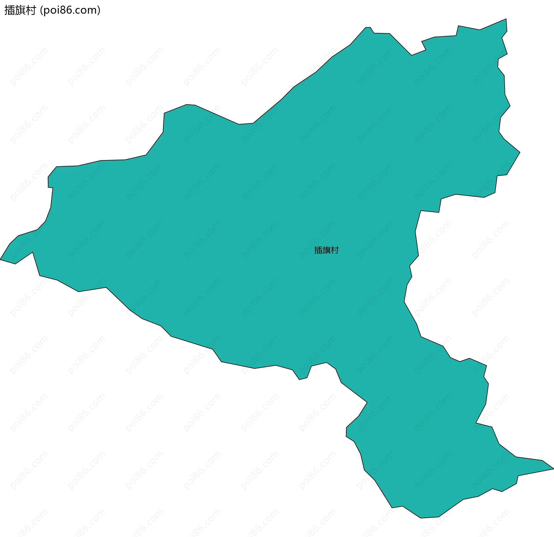 插旗村边界地图