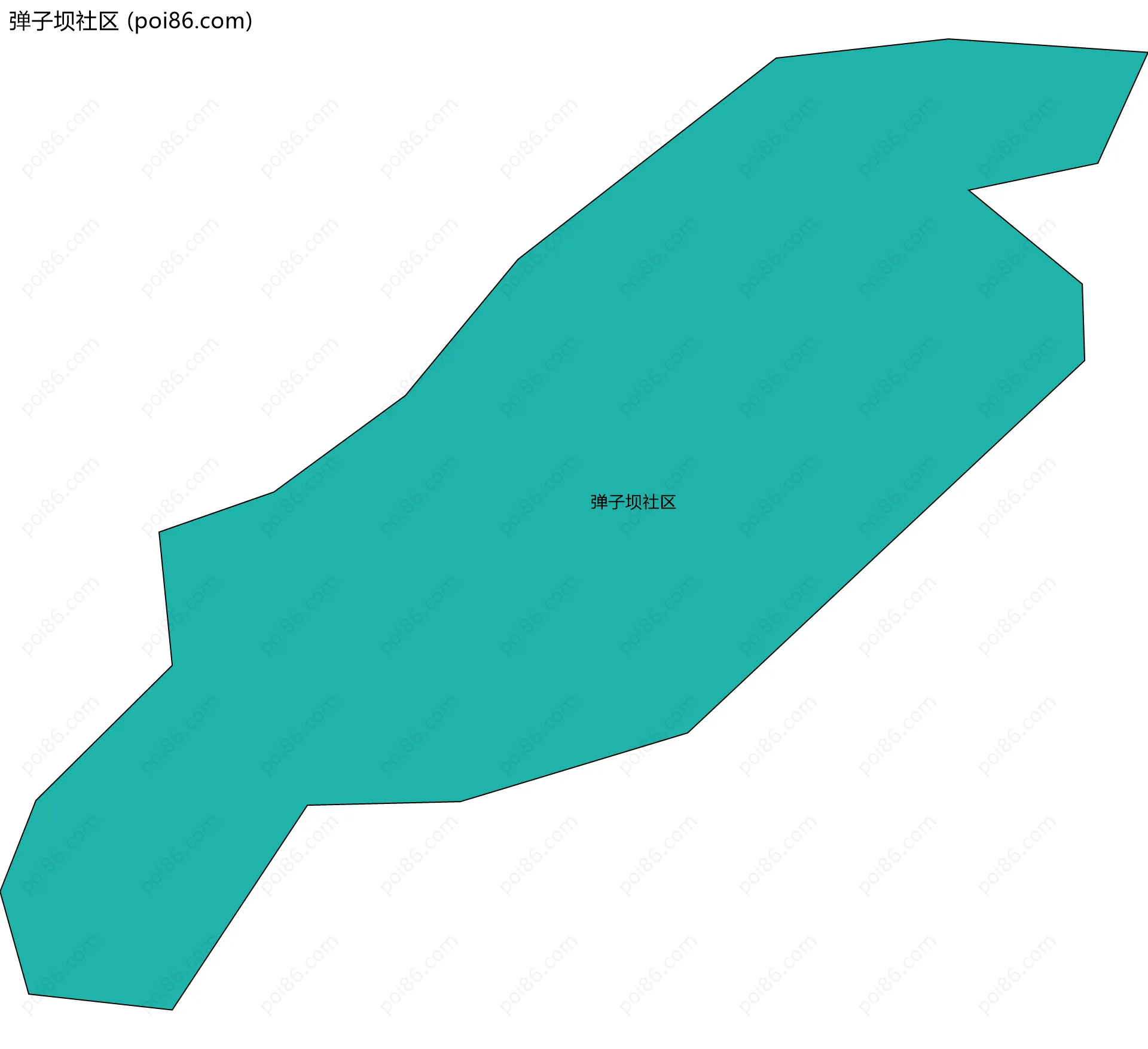 弹子坝社区边界地图