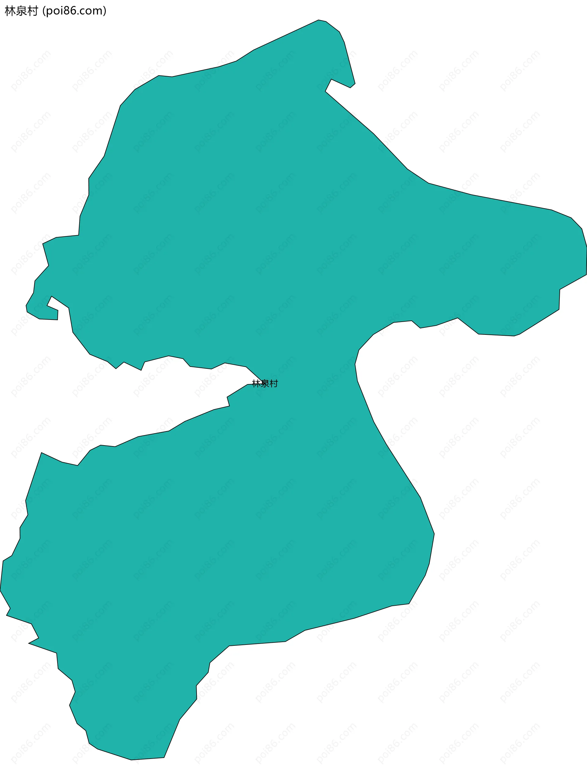 林泉村边界地图