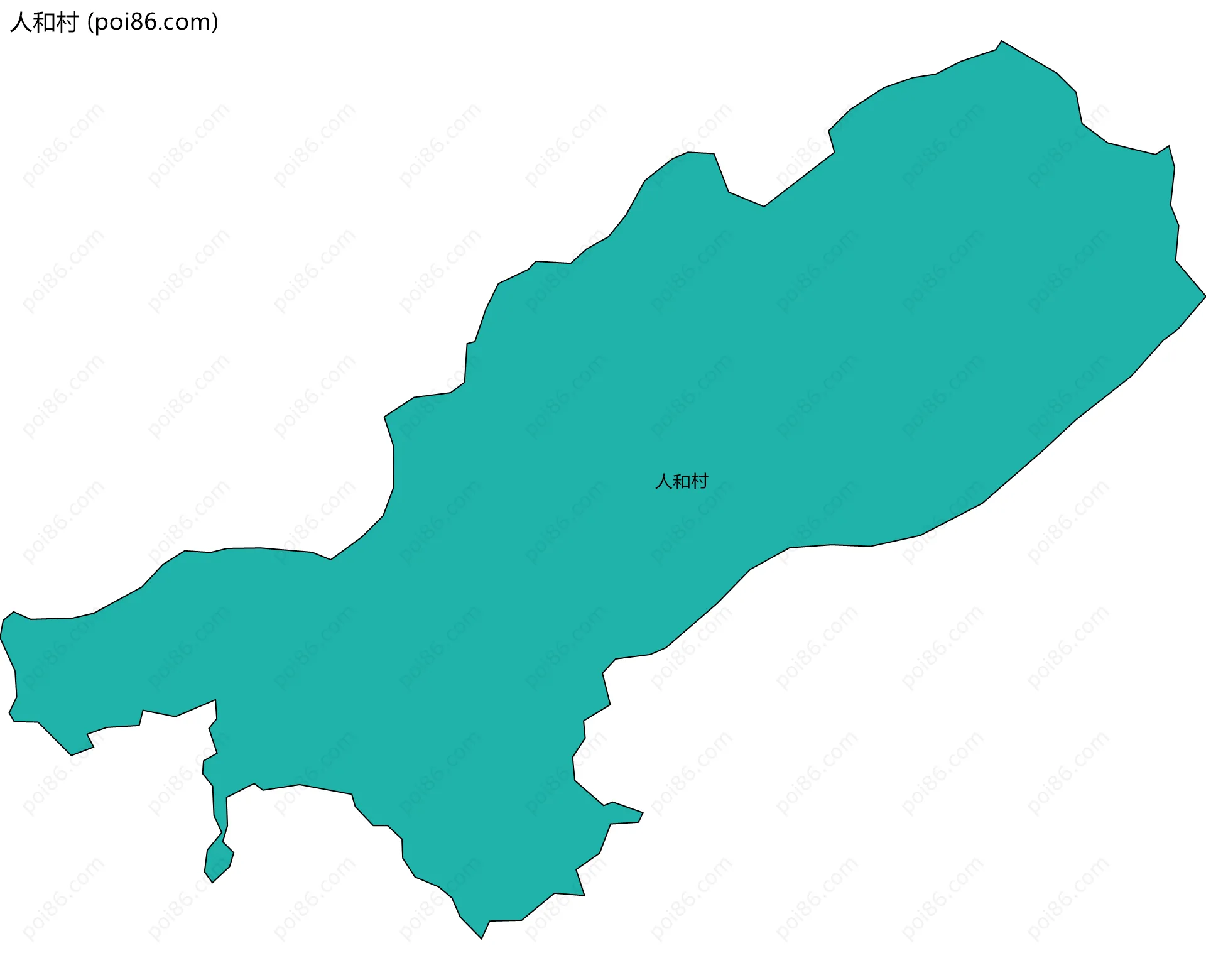 人和村边界地图