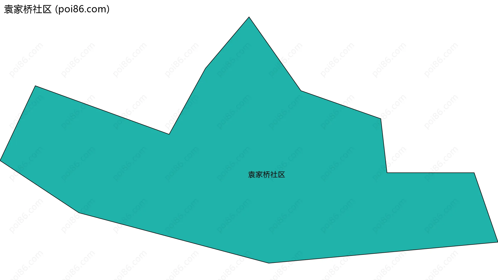 袁家桥社区边界地图