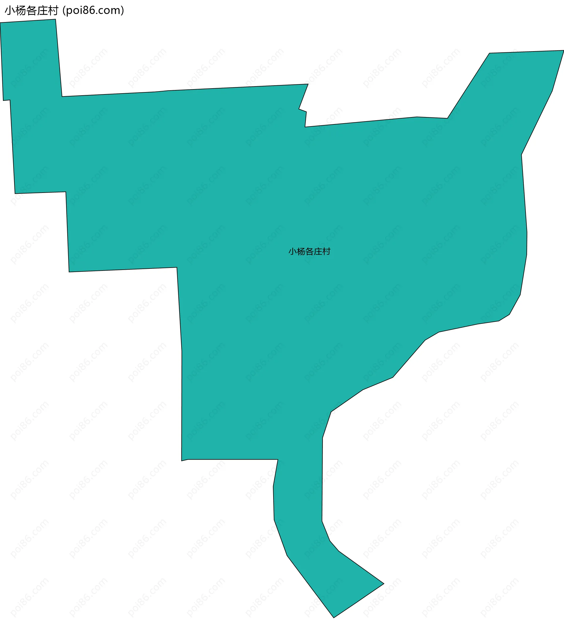 小杨各庄村边界地图