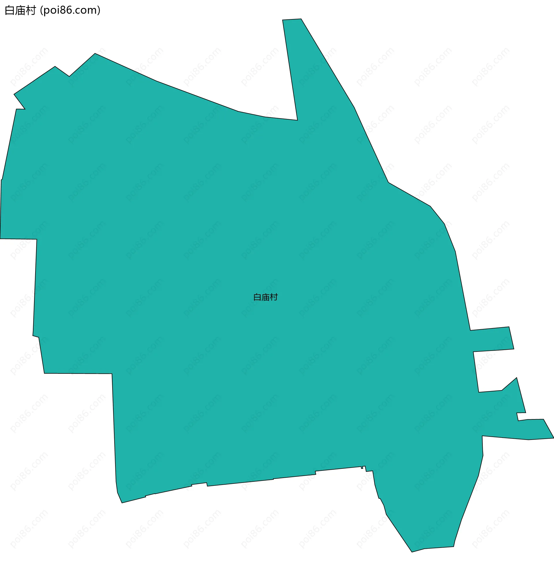 白庙村边界地图