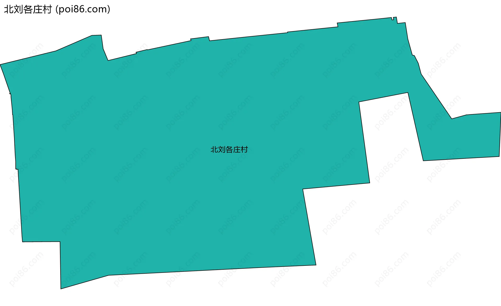 北刘各庄村边界地图