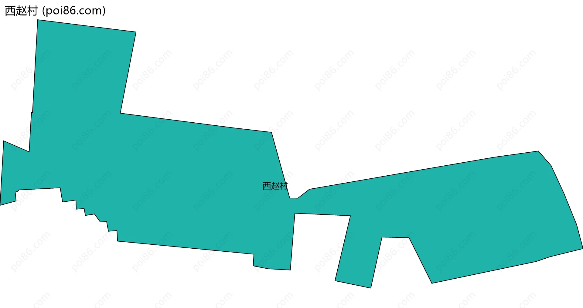 西赵村边界地图