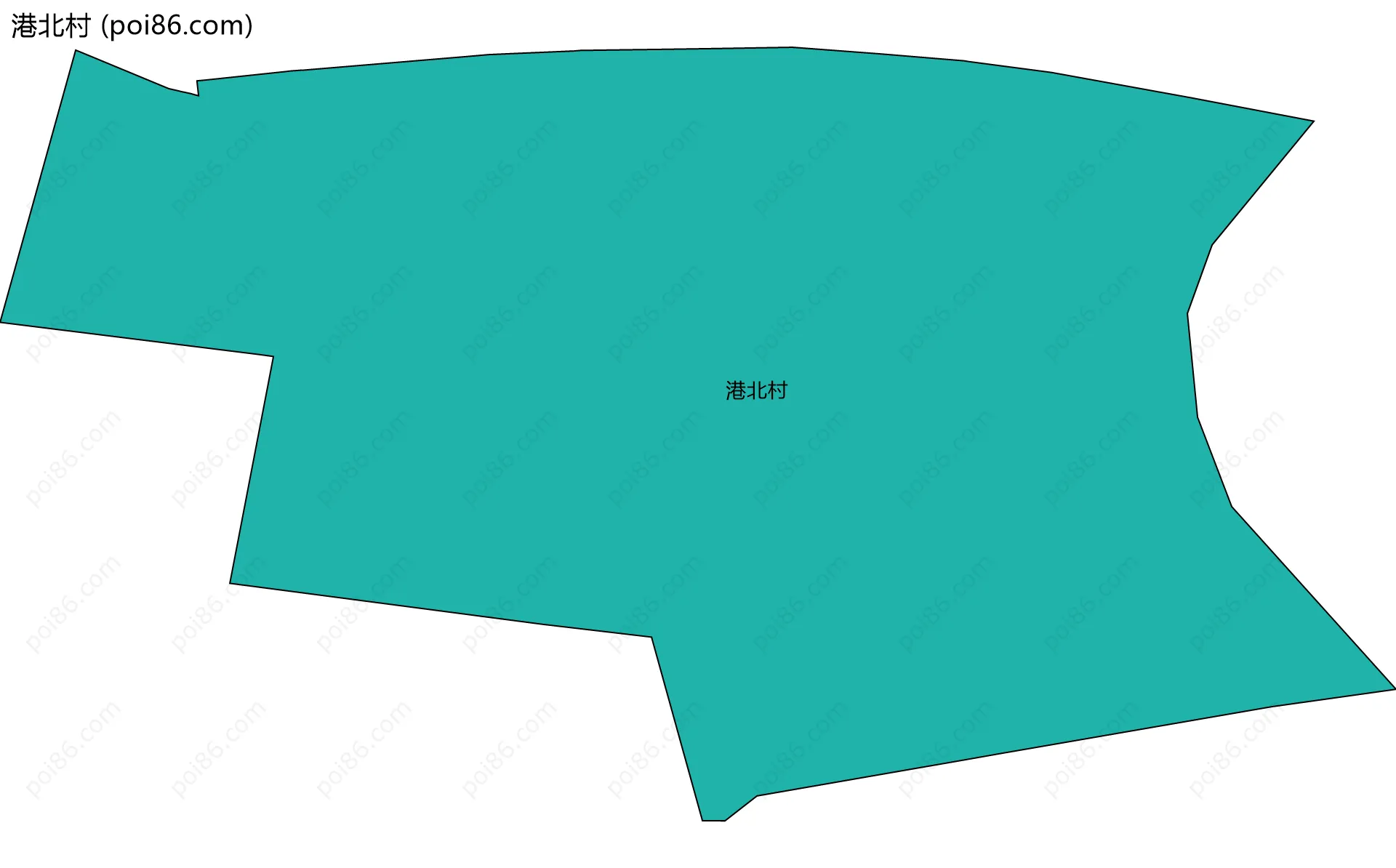 港北村边界地图