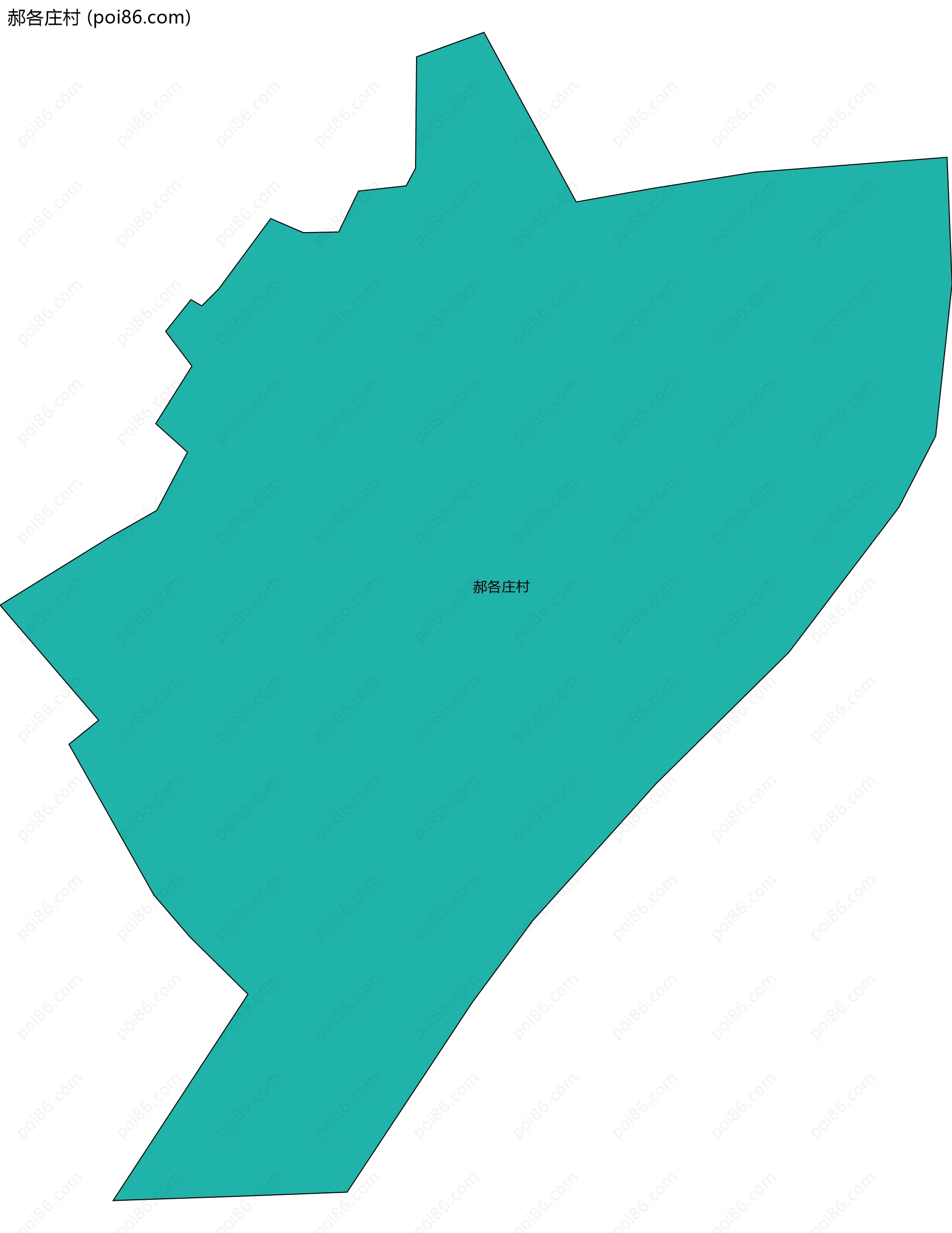 郝各庄村边界地图