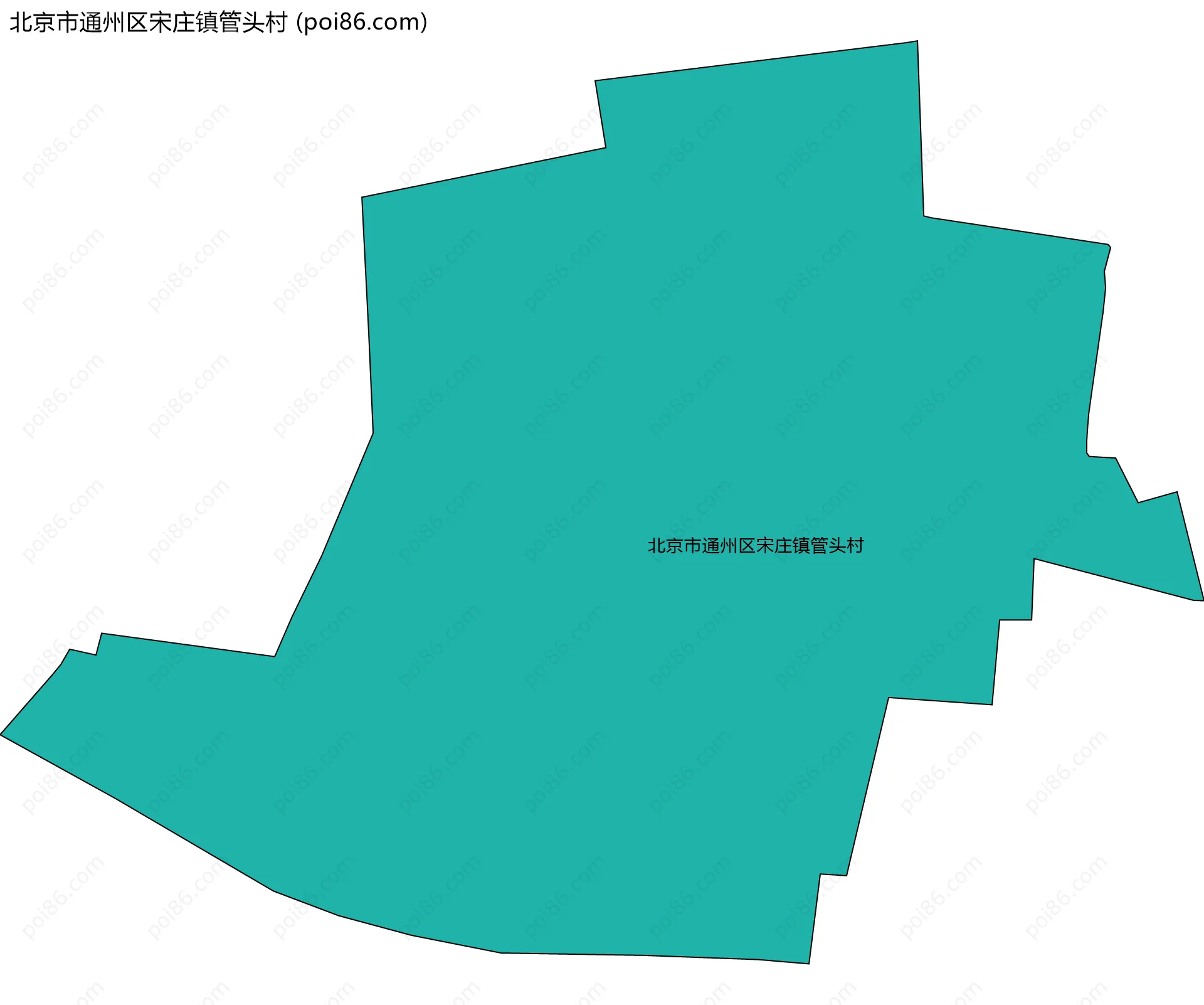 北京市通州区宋庄镇管头村边界地图