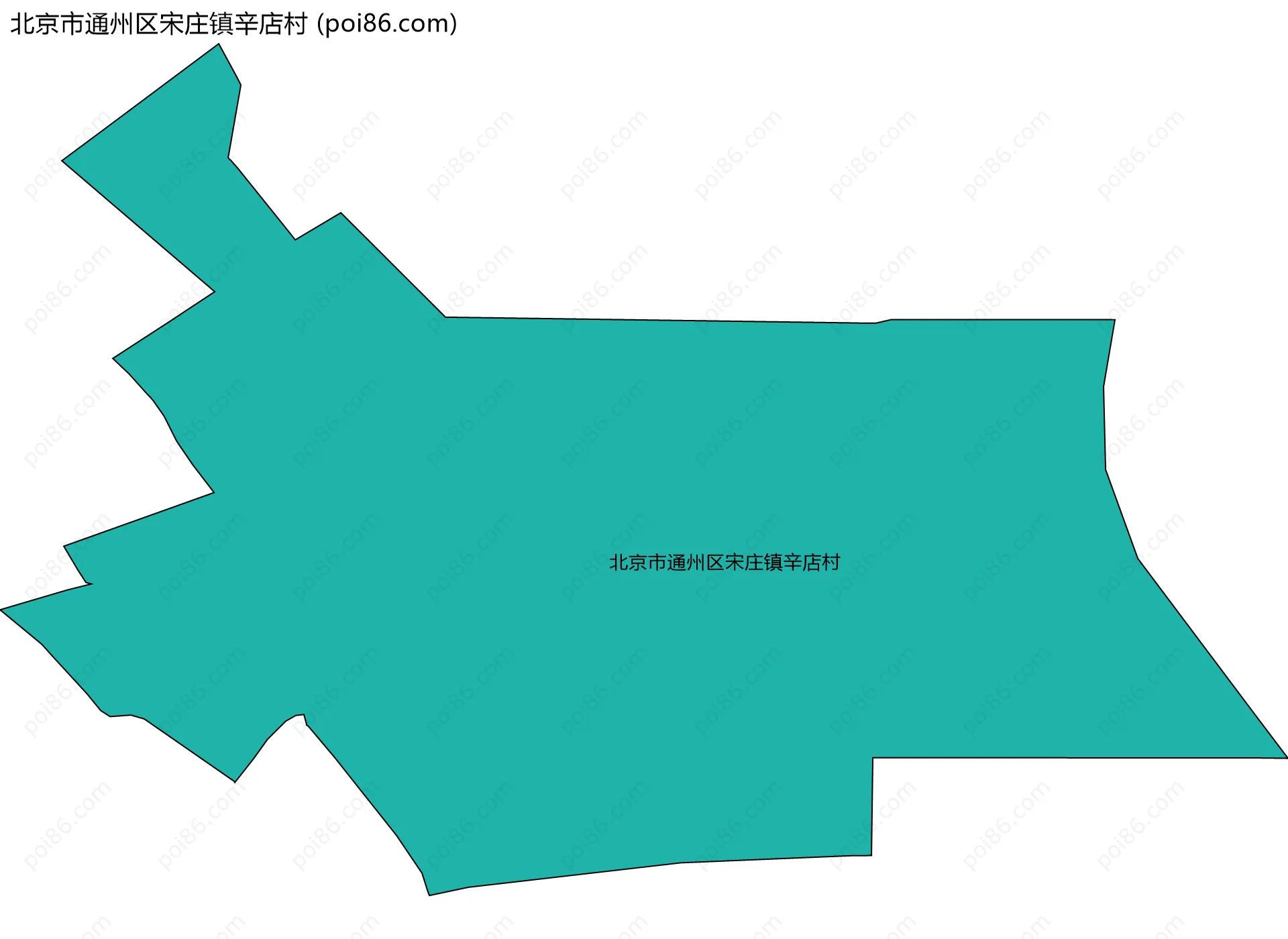 北京市通州区宋庄镇辛店村边界地图
