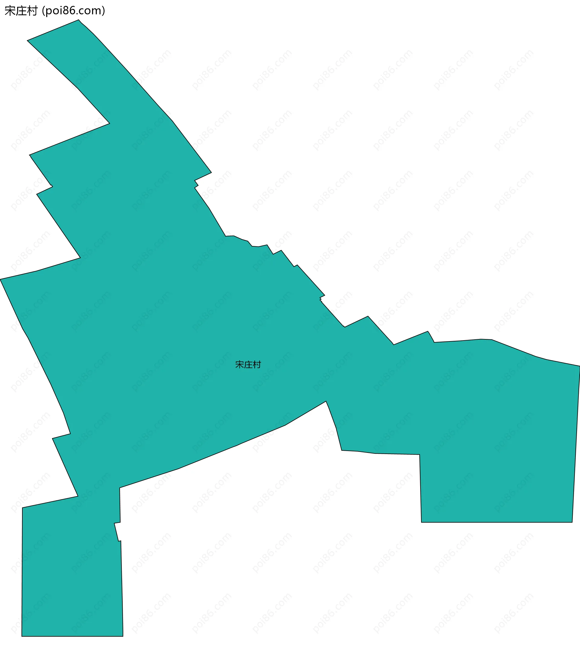 宋庄村边界地图