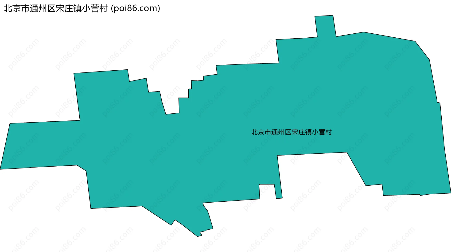 北京市通州区宋庄镇小营村边界地图