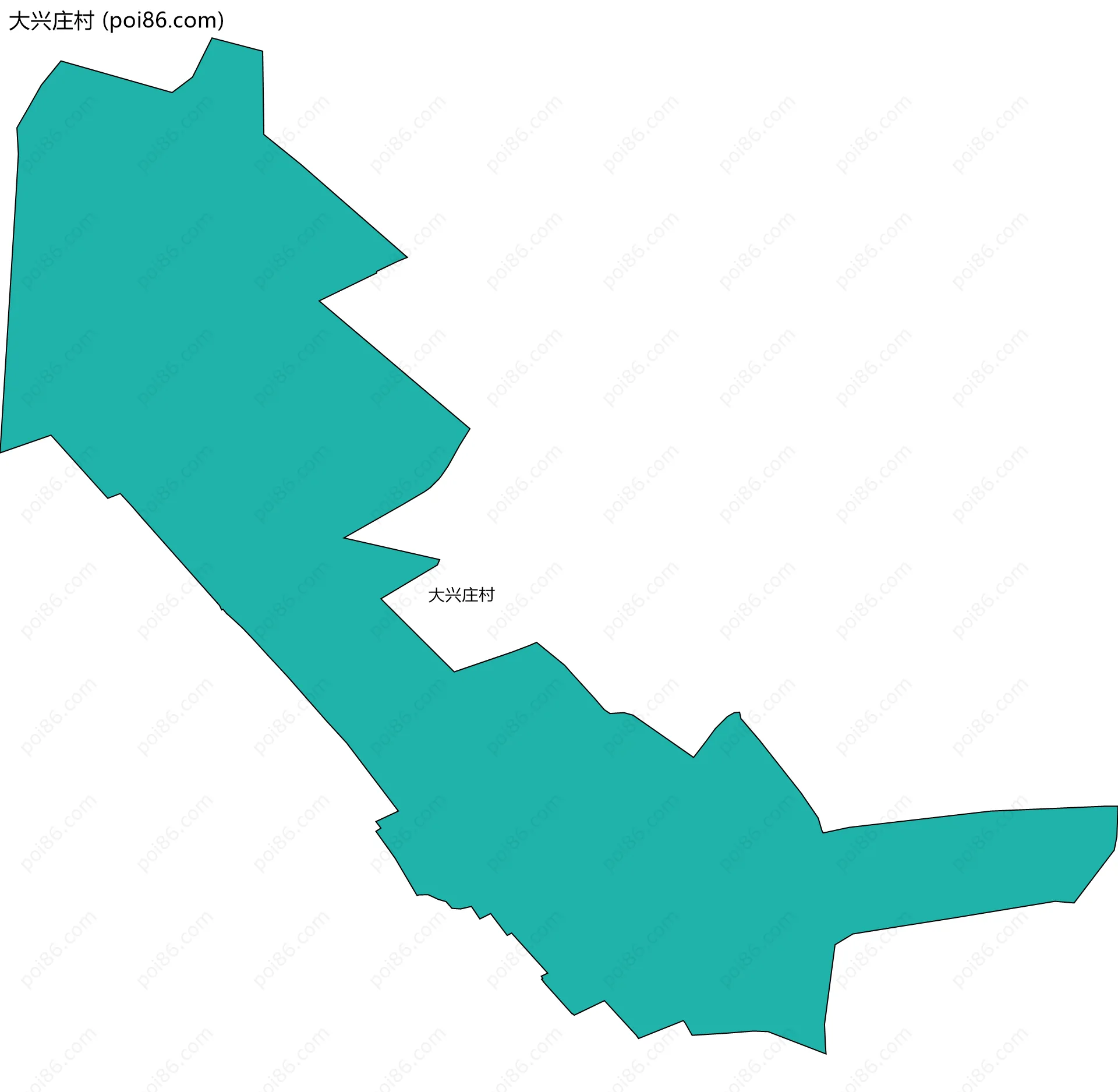 大兴庄村边界地图