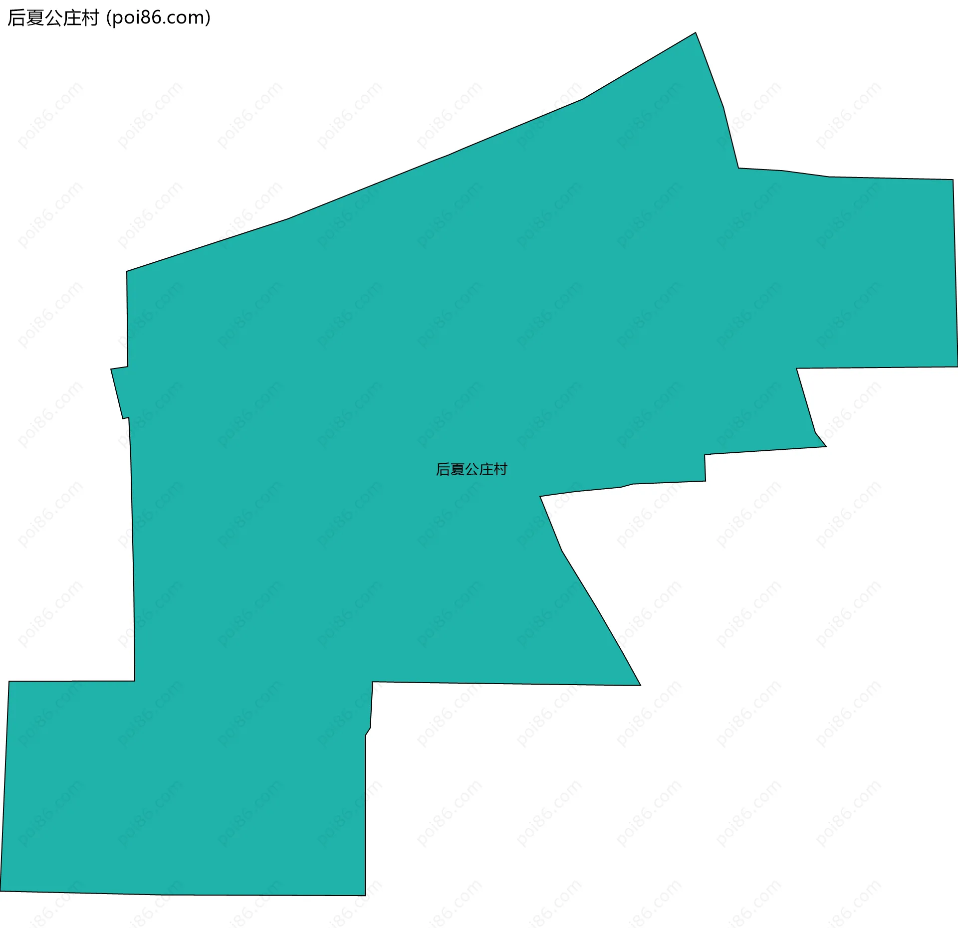 后夏公庄村边界地图
