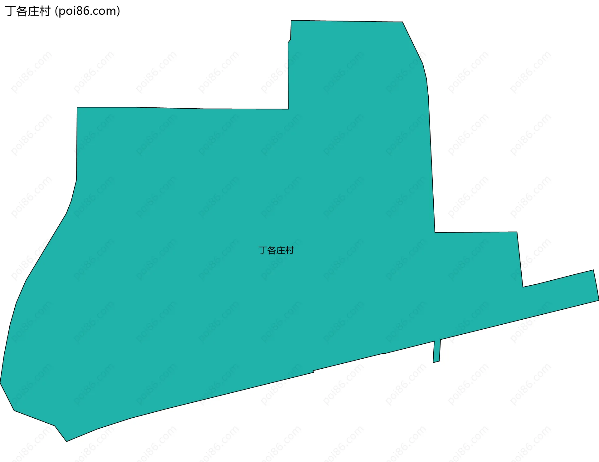丁各庄村边界地图