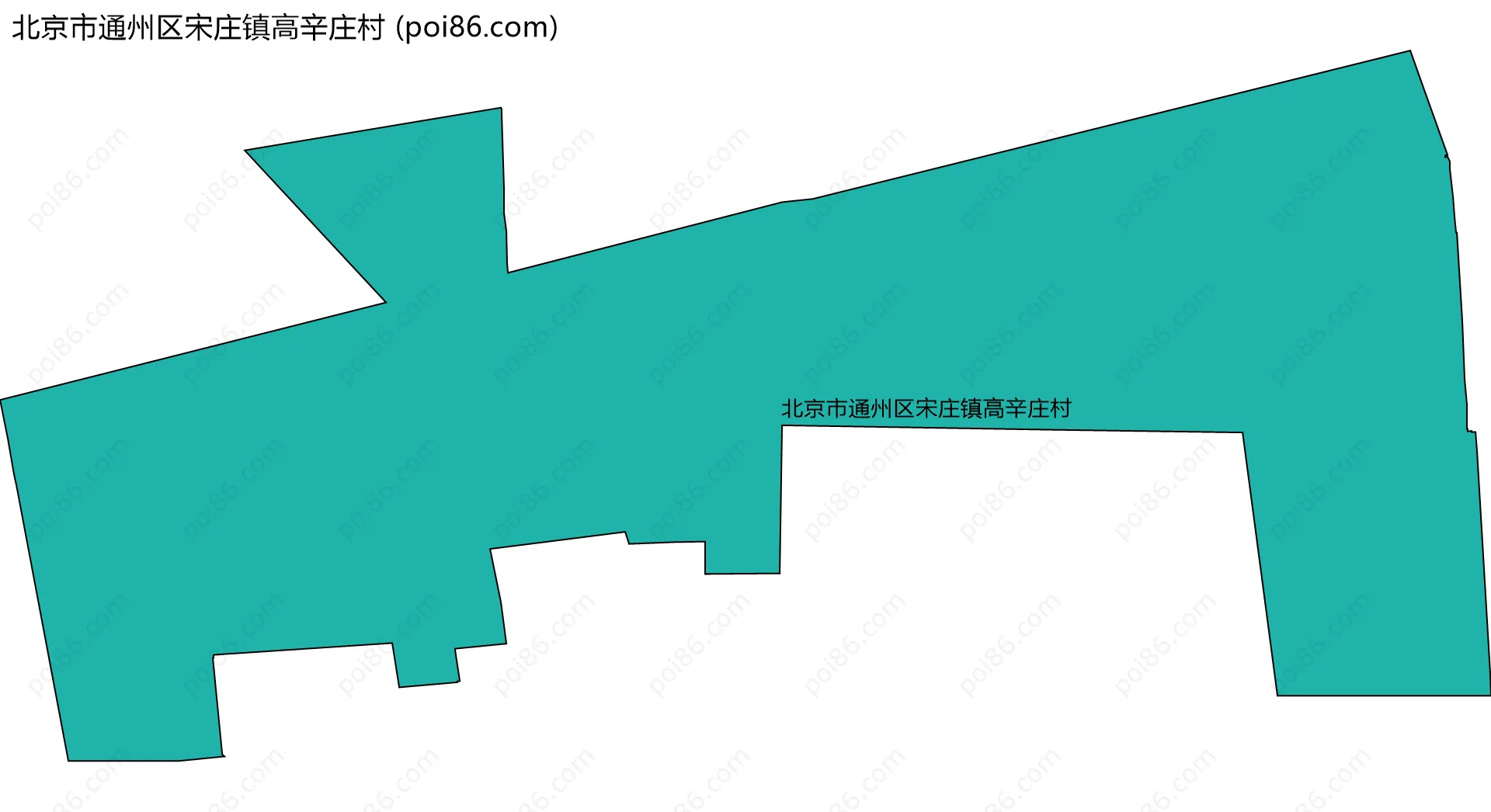 北京市通州区宋庄镇高辛庄村边界地图