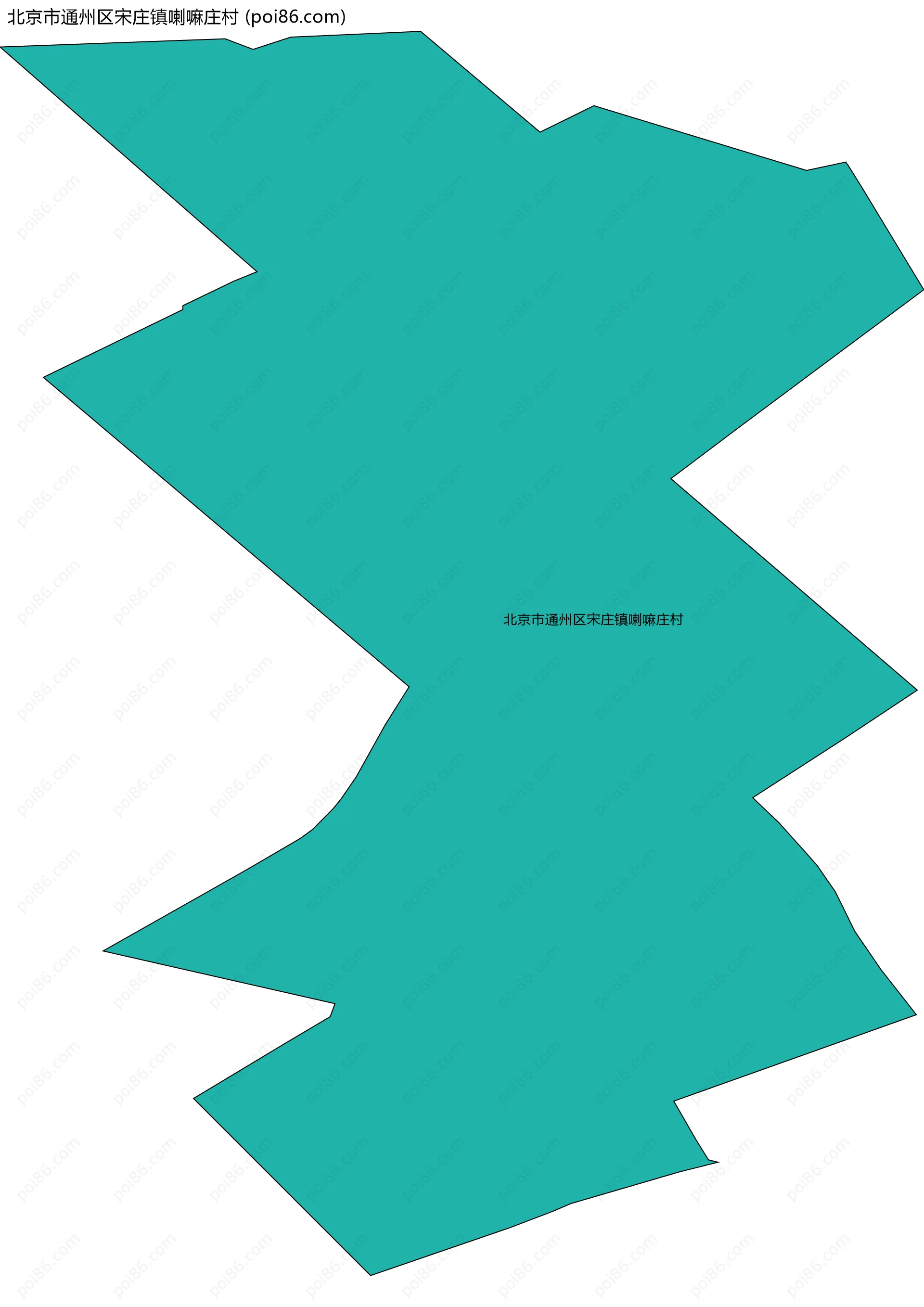 北京市通州区宋庄镇喇嘛庄村边界地图