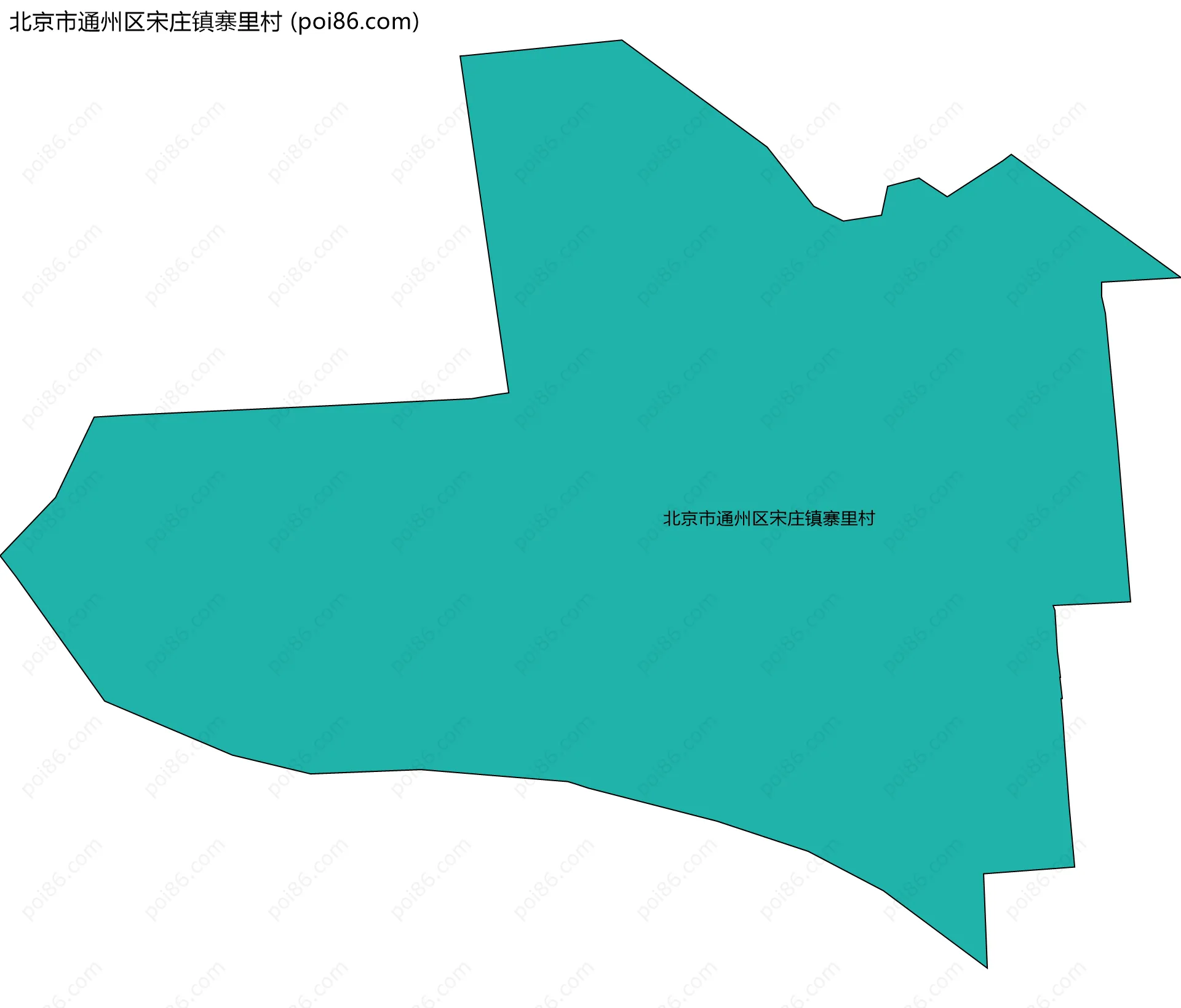 北京市通州区宋庄镇寨里村边界地图