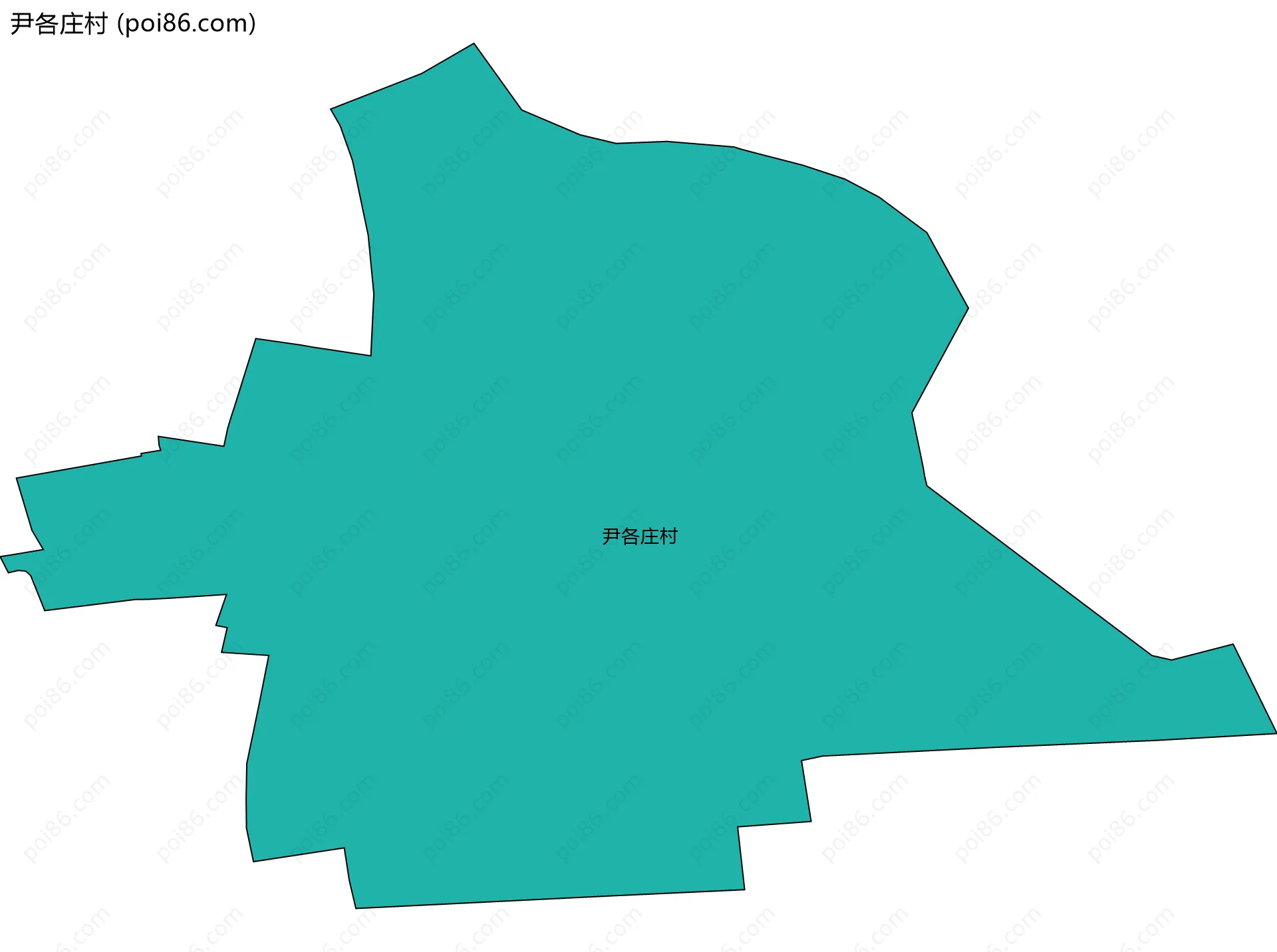 尹各庄村边界地图