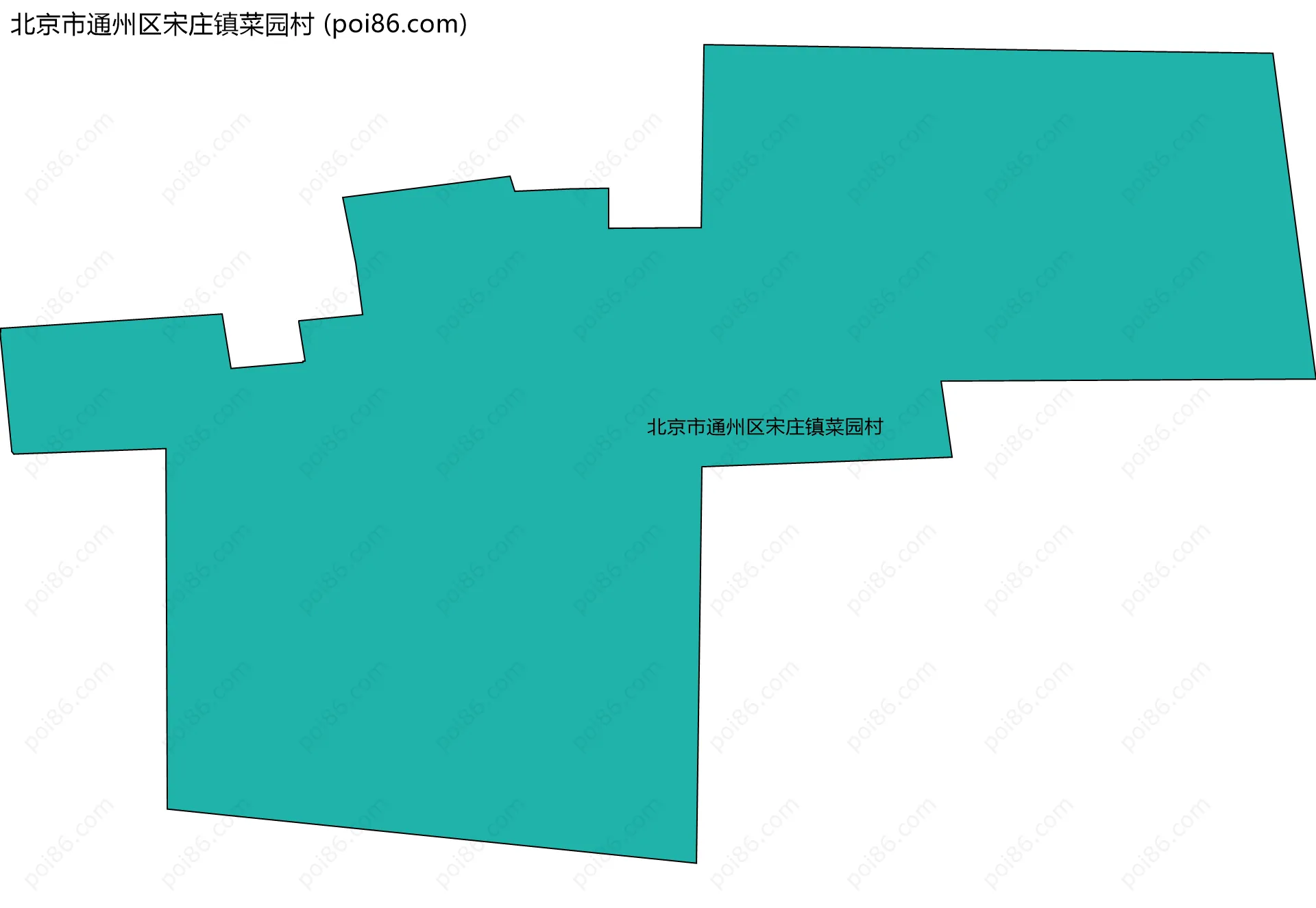 北京市通州区宋庄镇菜园村边界地图