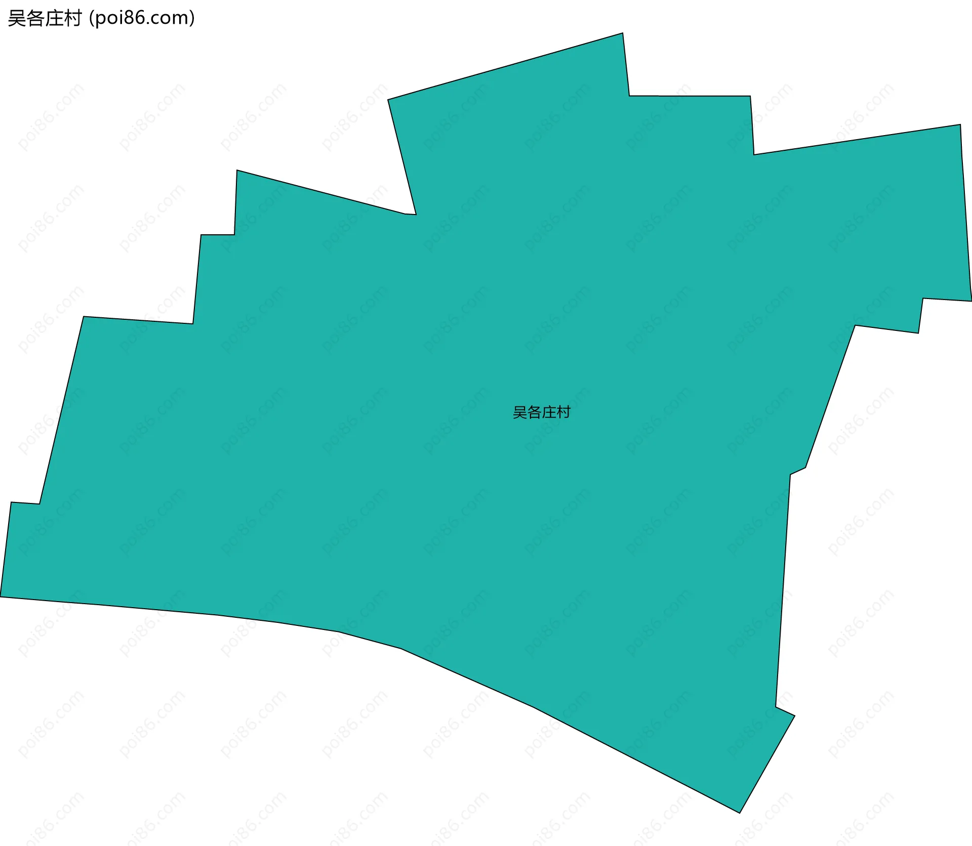 吴各庄村边界地图