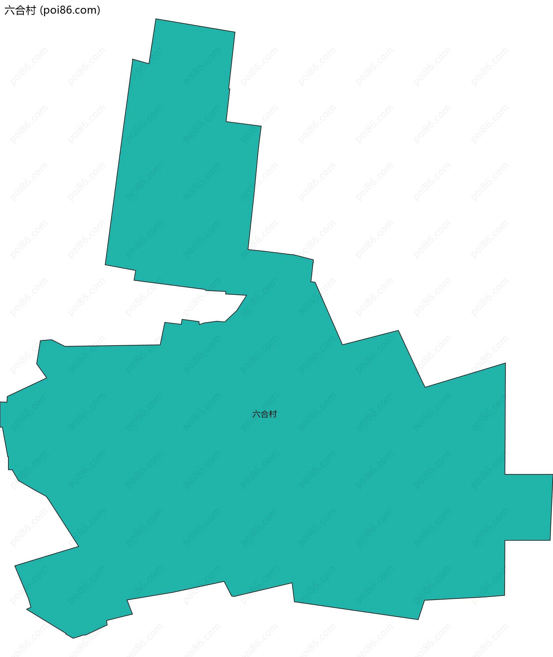 六合村边界地图