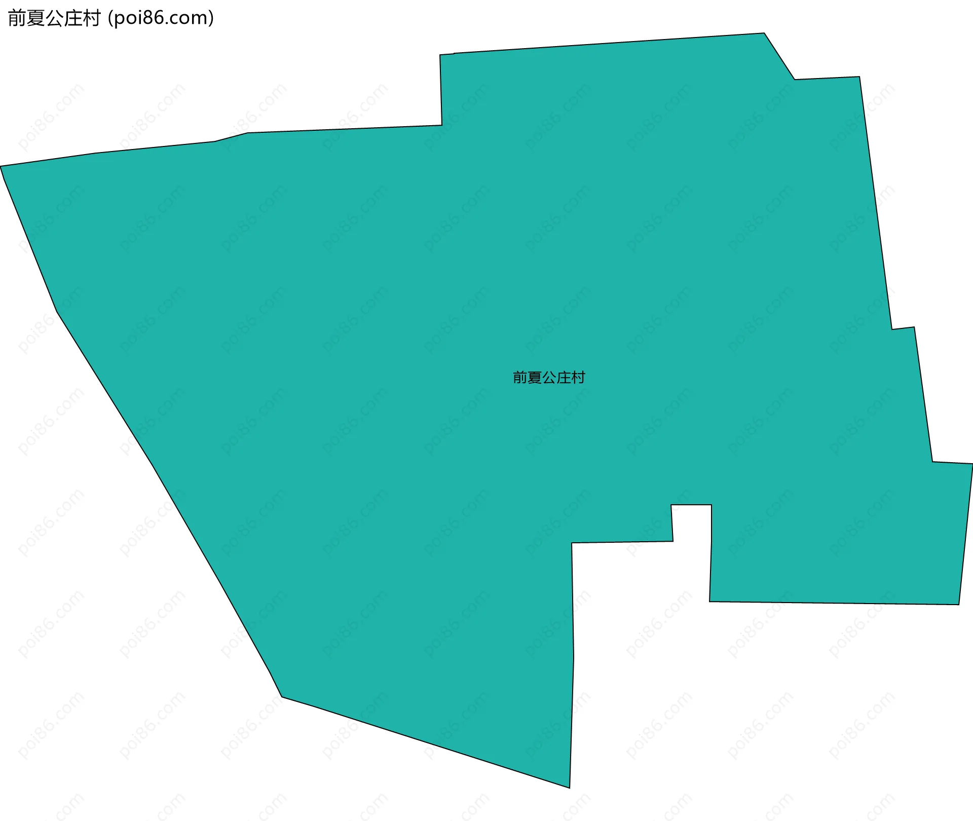 前夏公庄村边界地图