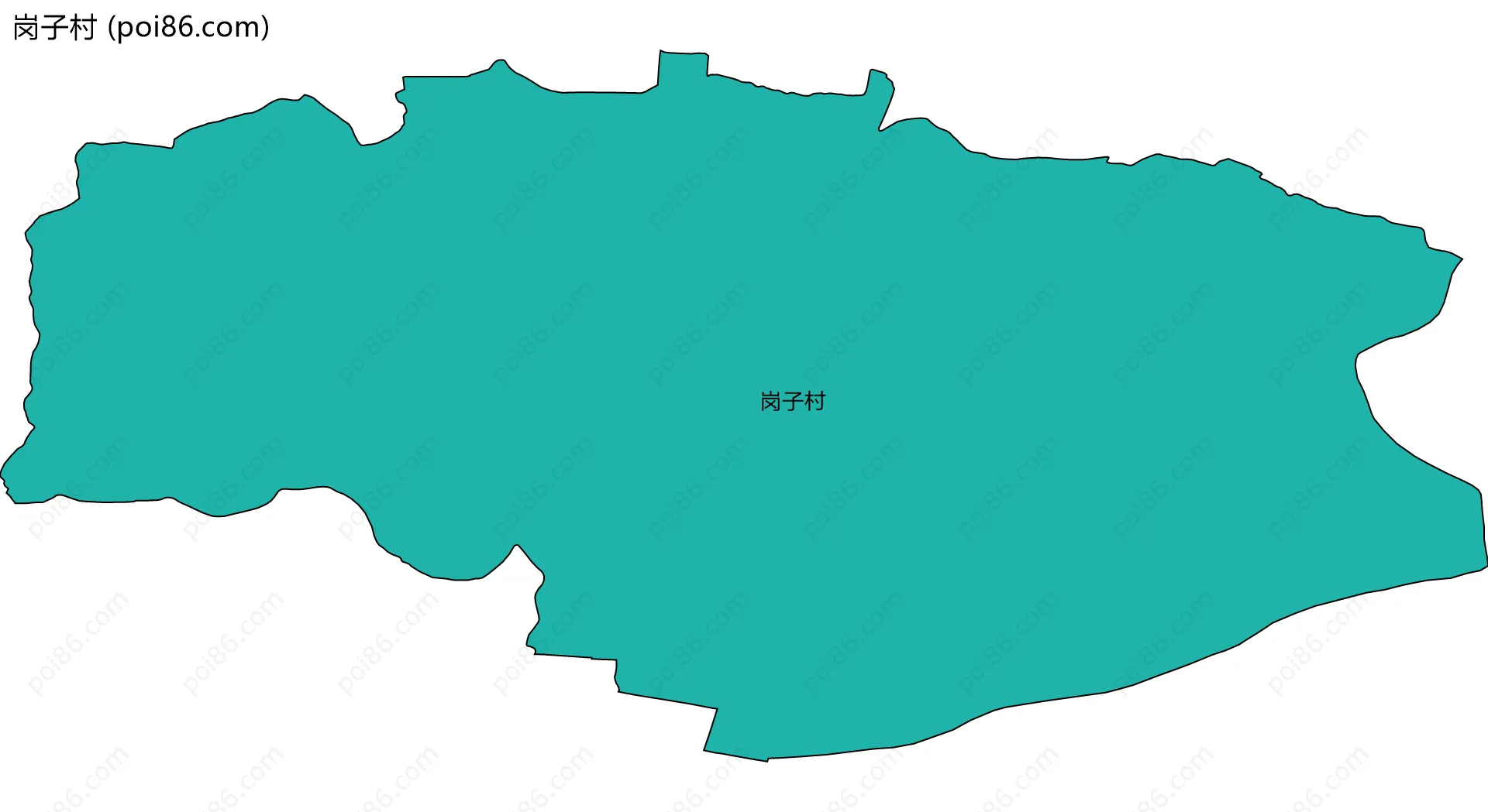 岗子村边界地图