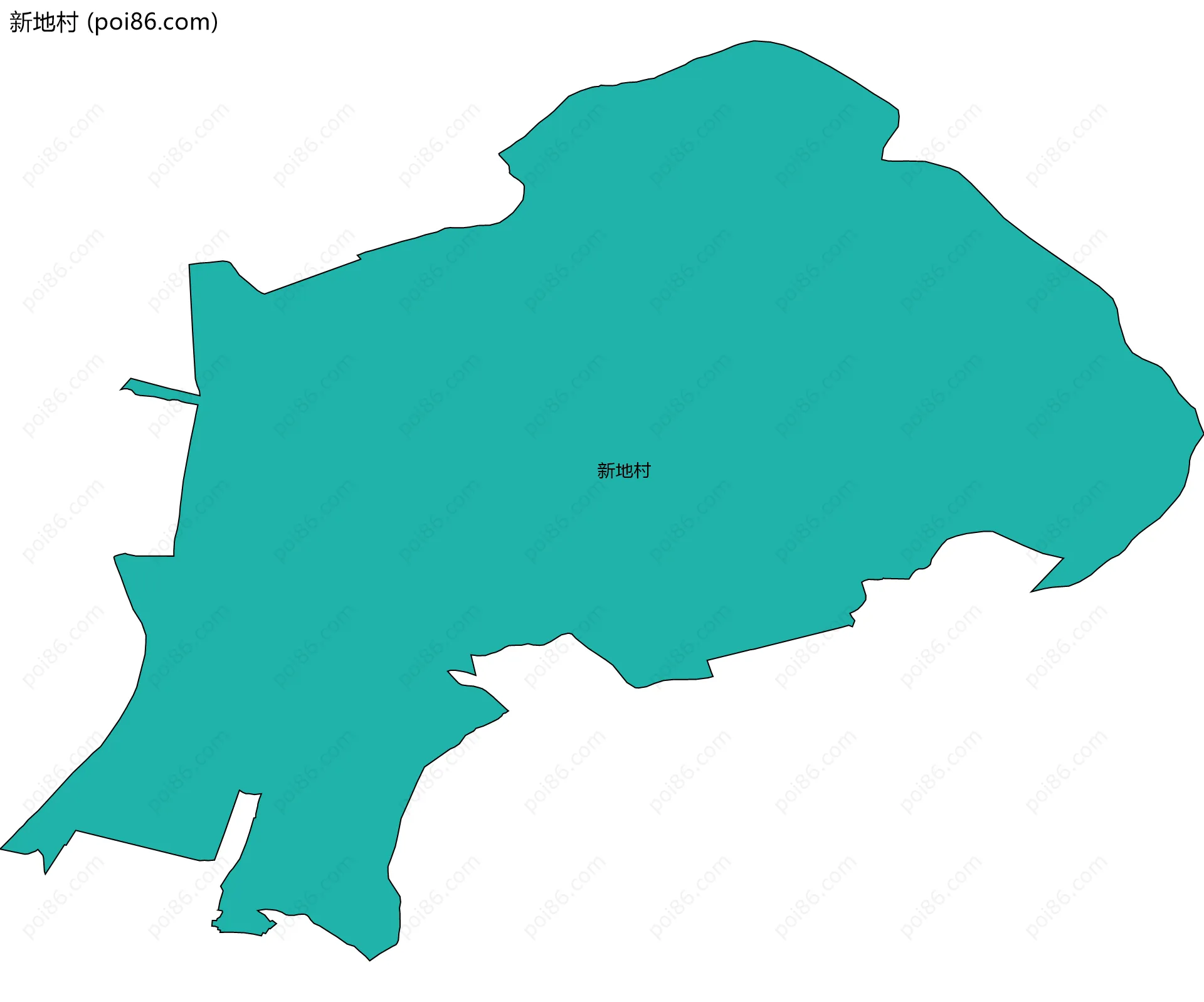 新地村边界地图