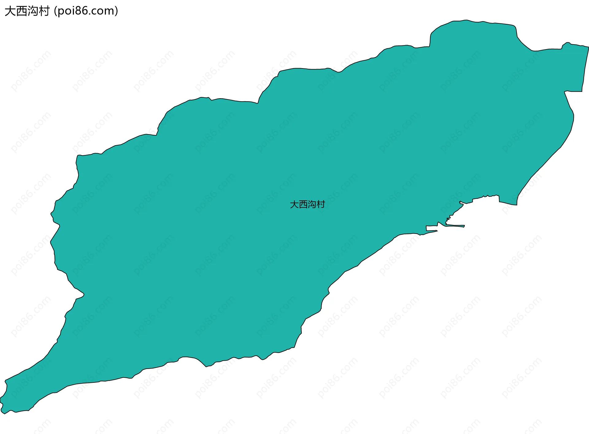 大西沟村边界地图