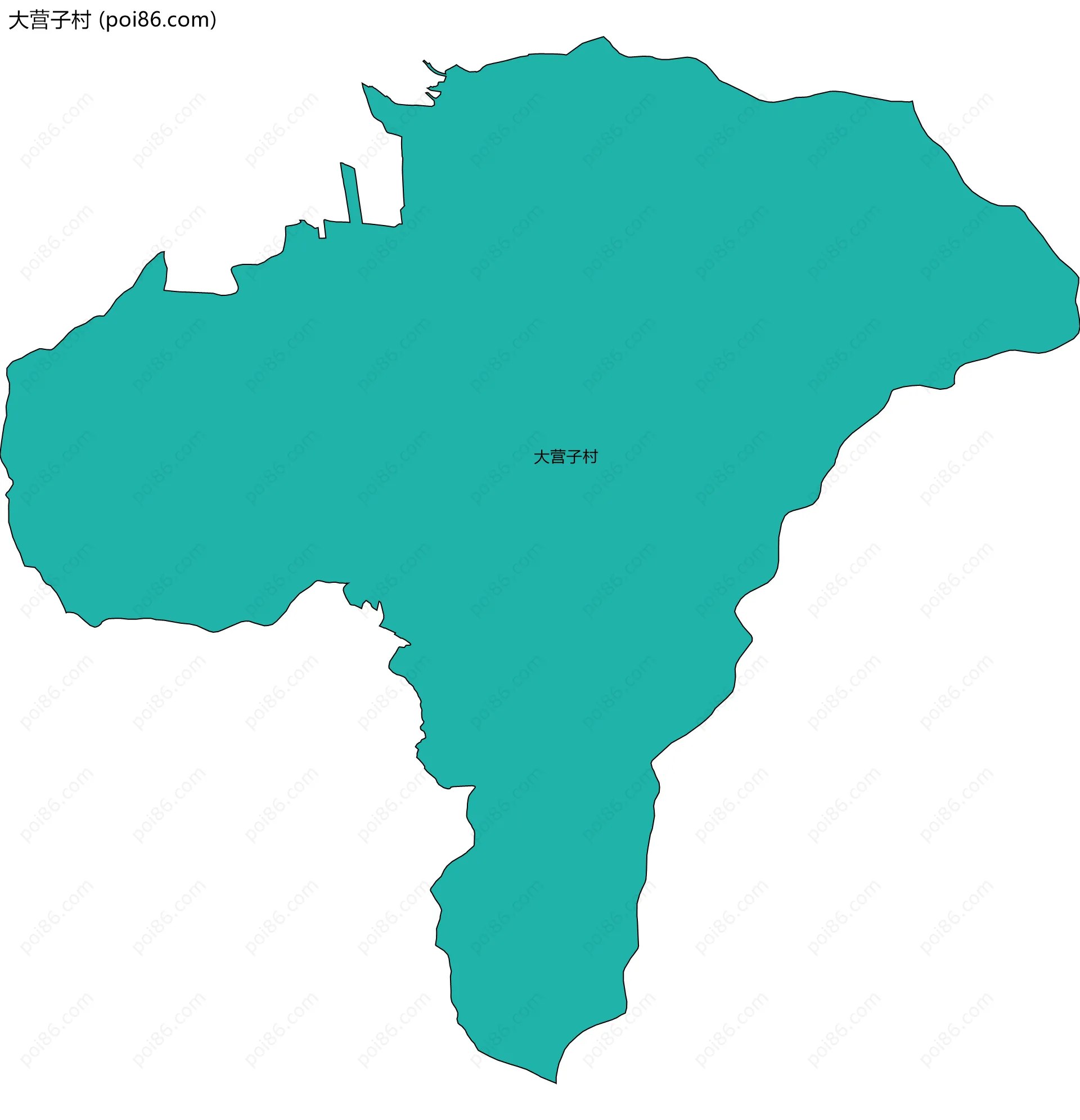 大营子村边界地图