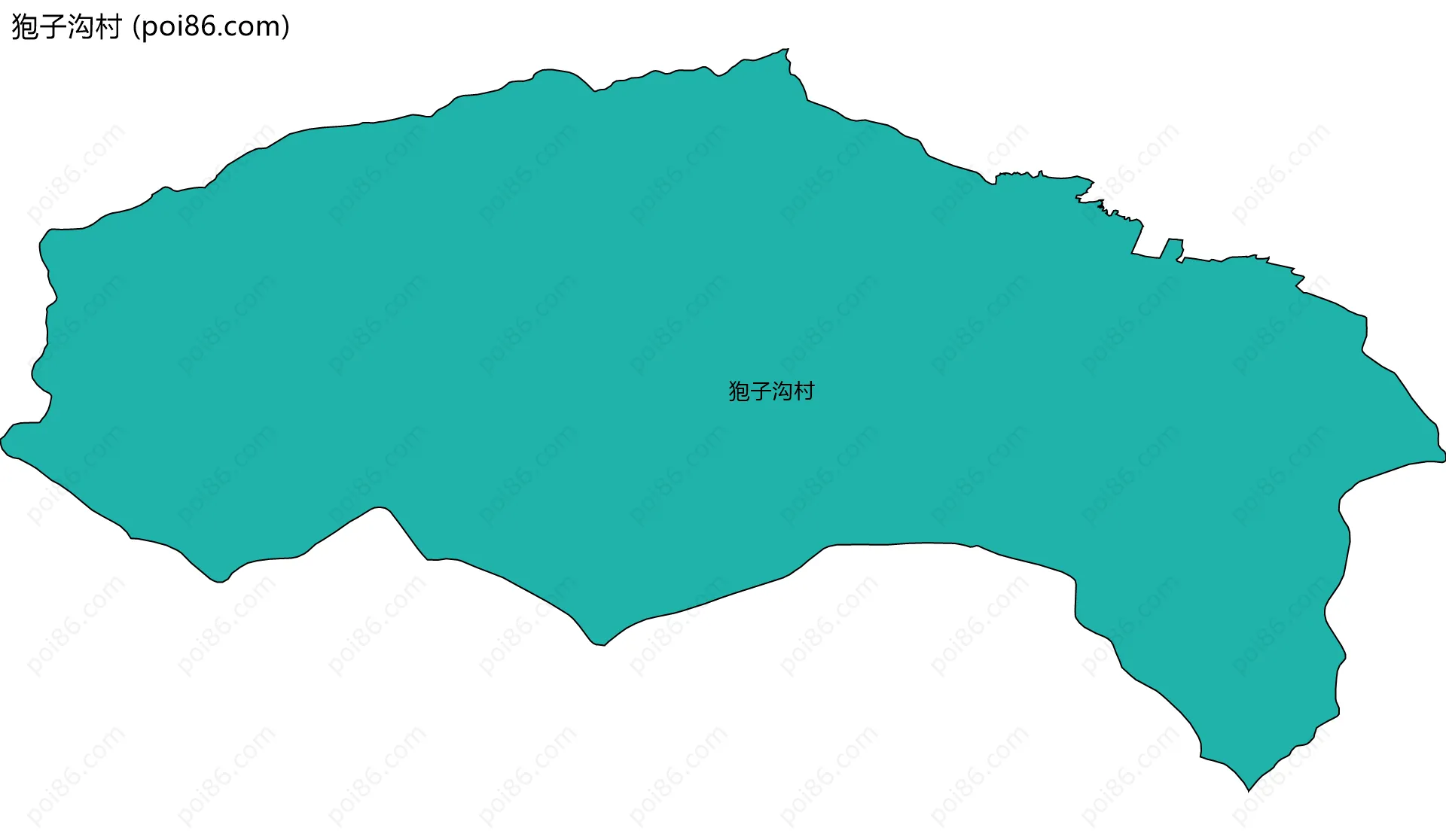 狍子沟村边界地图