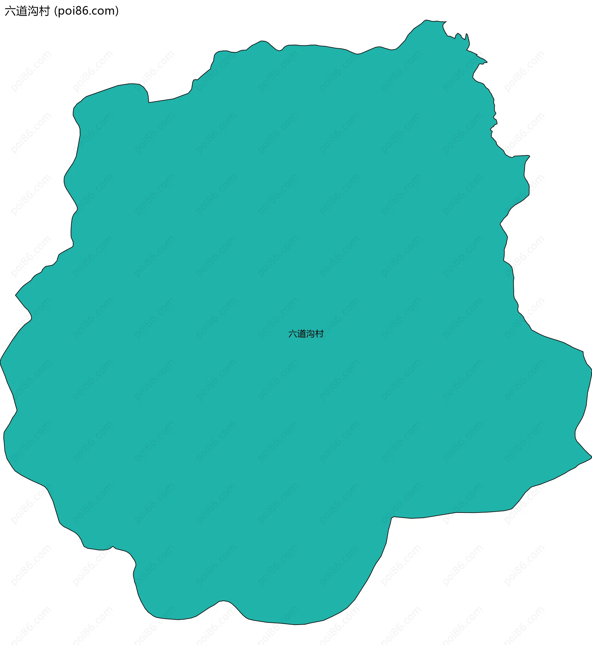 六道沟村边界地图