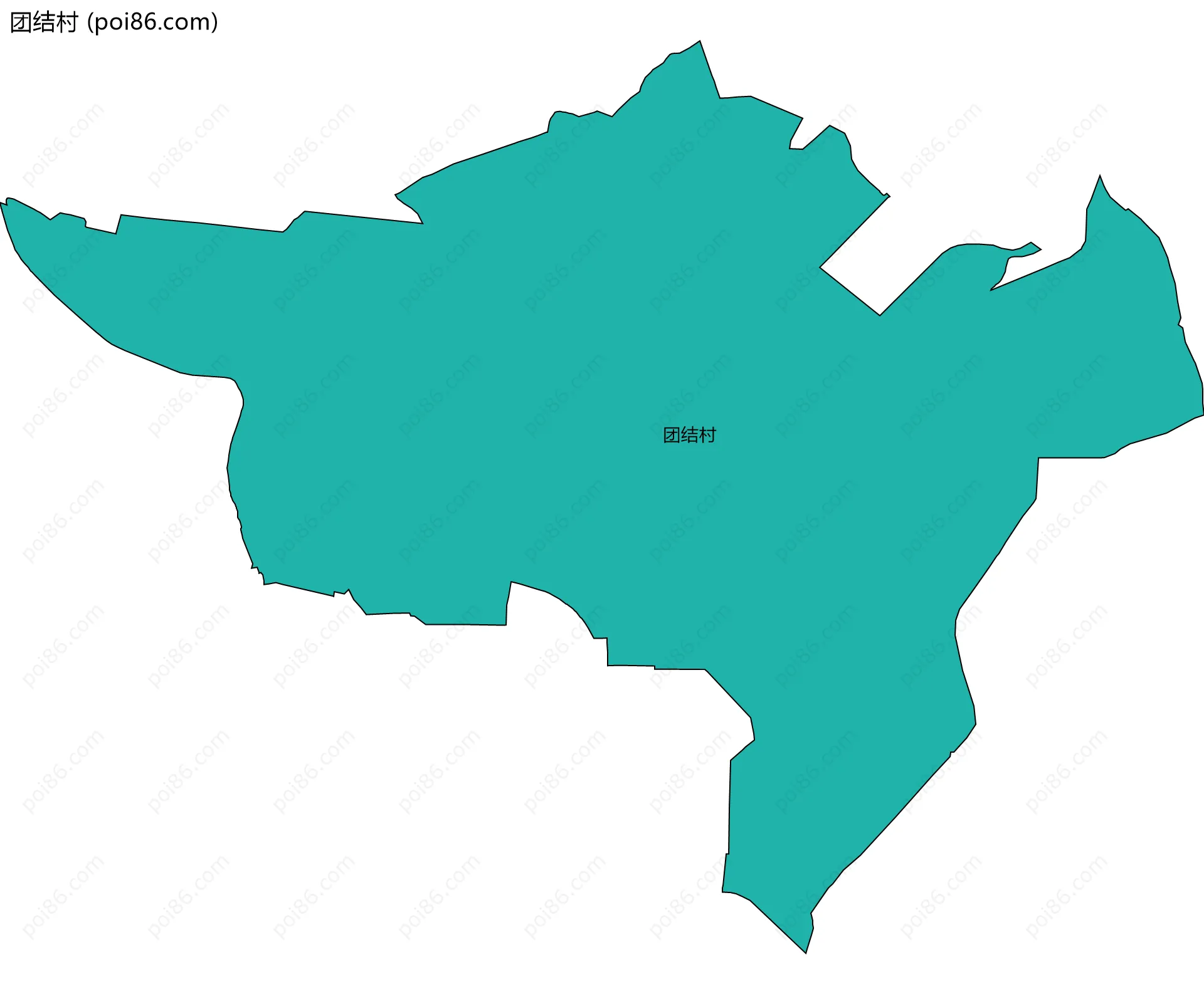 团结村边界地图