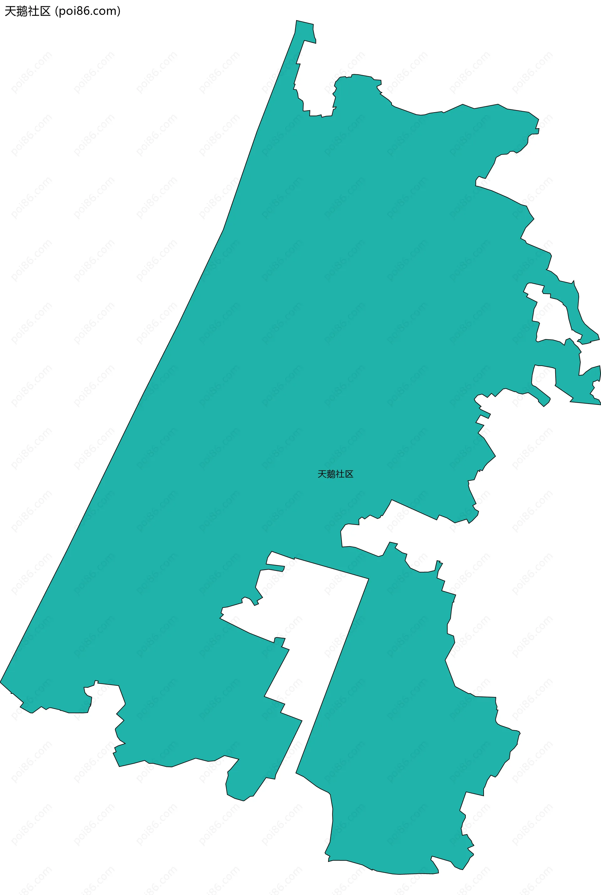 天鹅社区边界地图