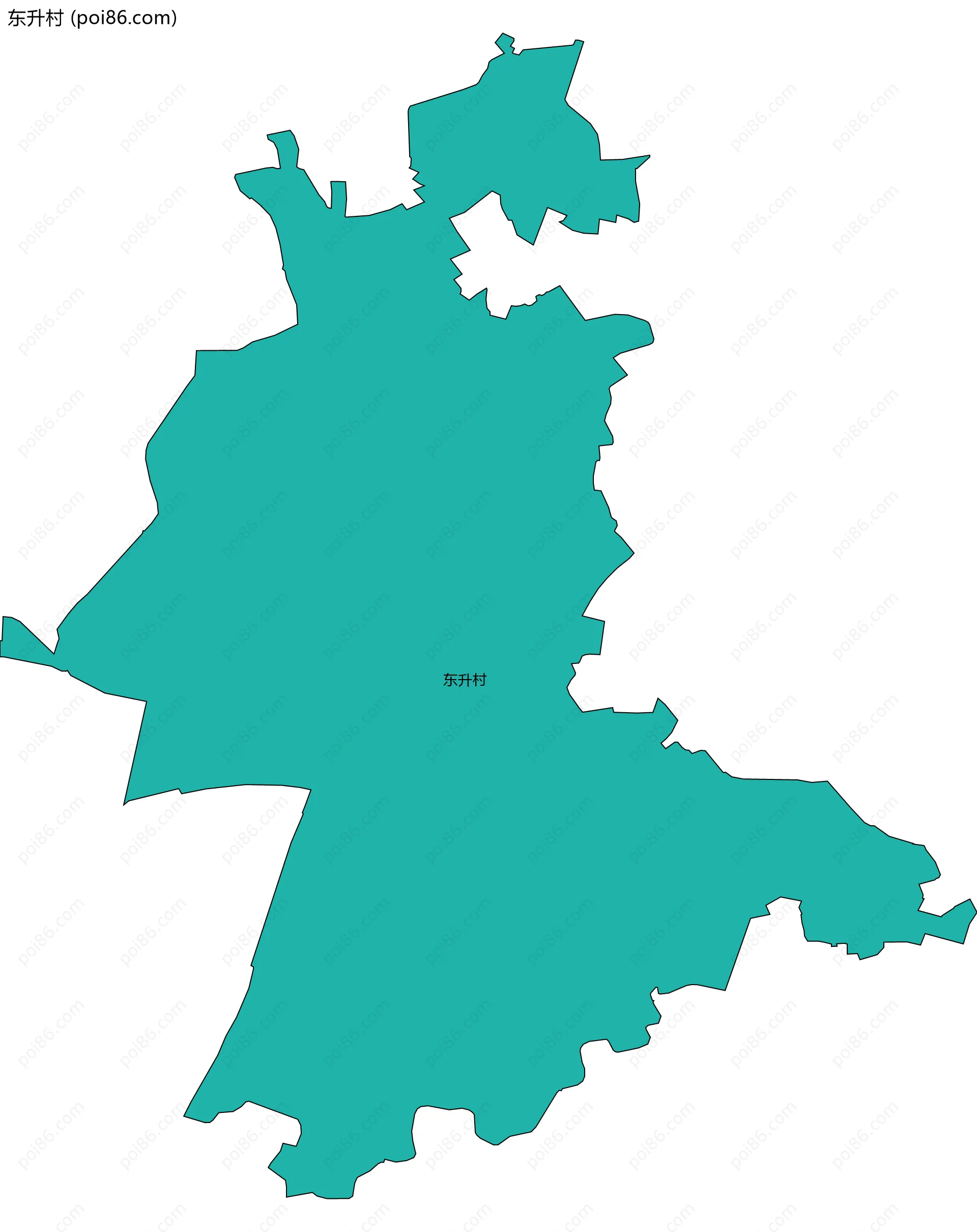 东升村边界地图