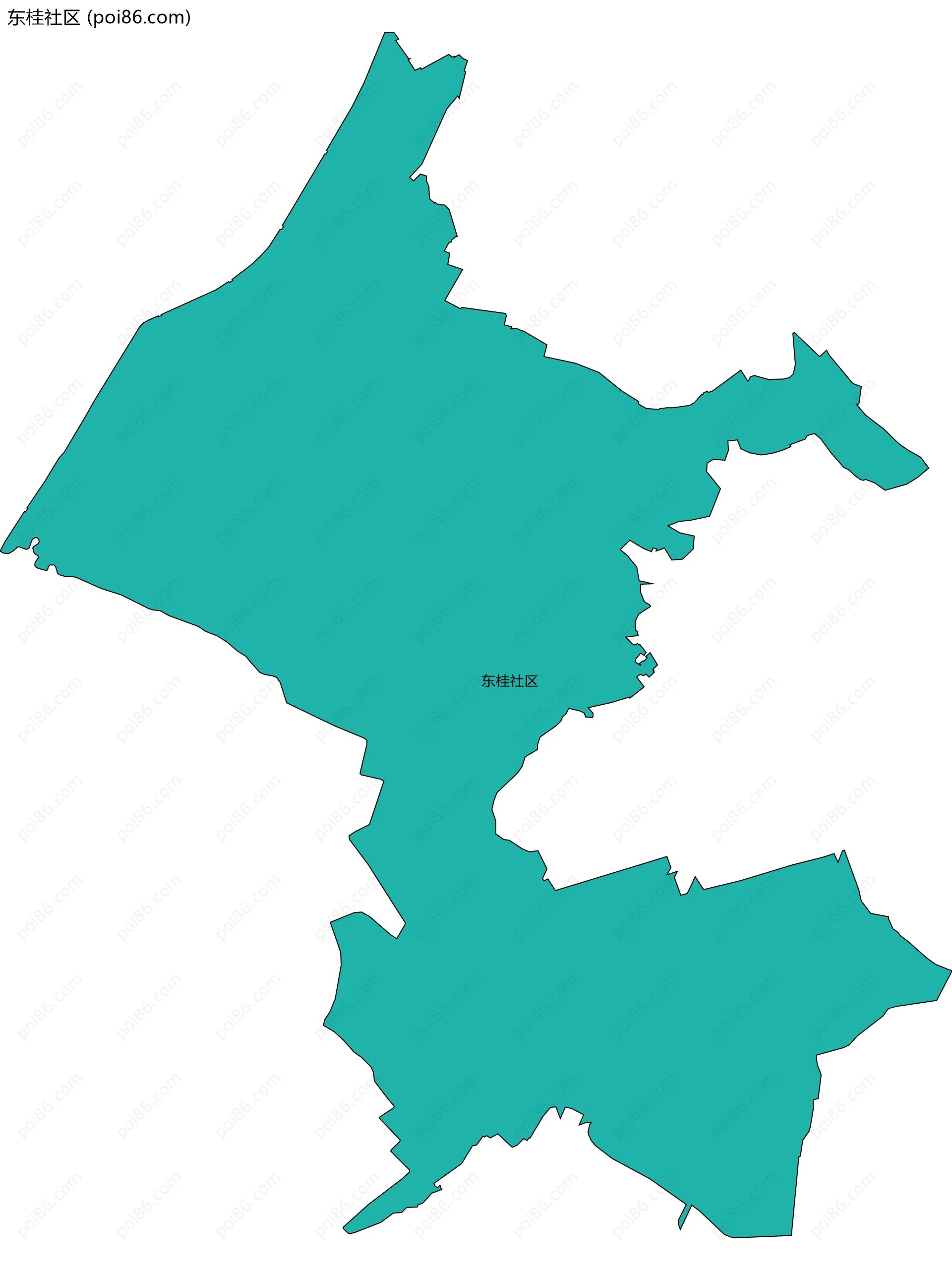 东桂社区边界地图