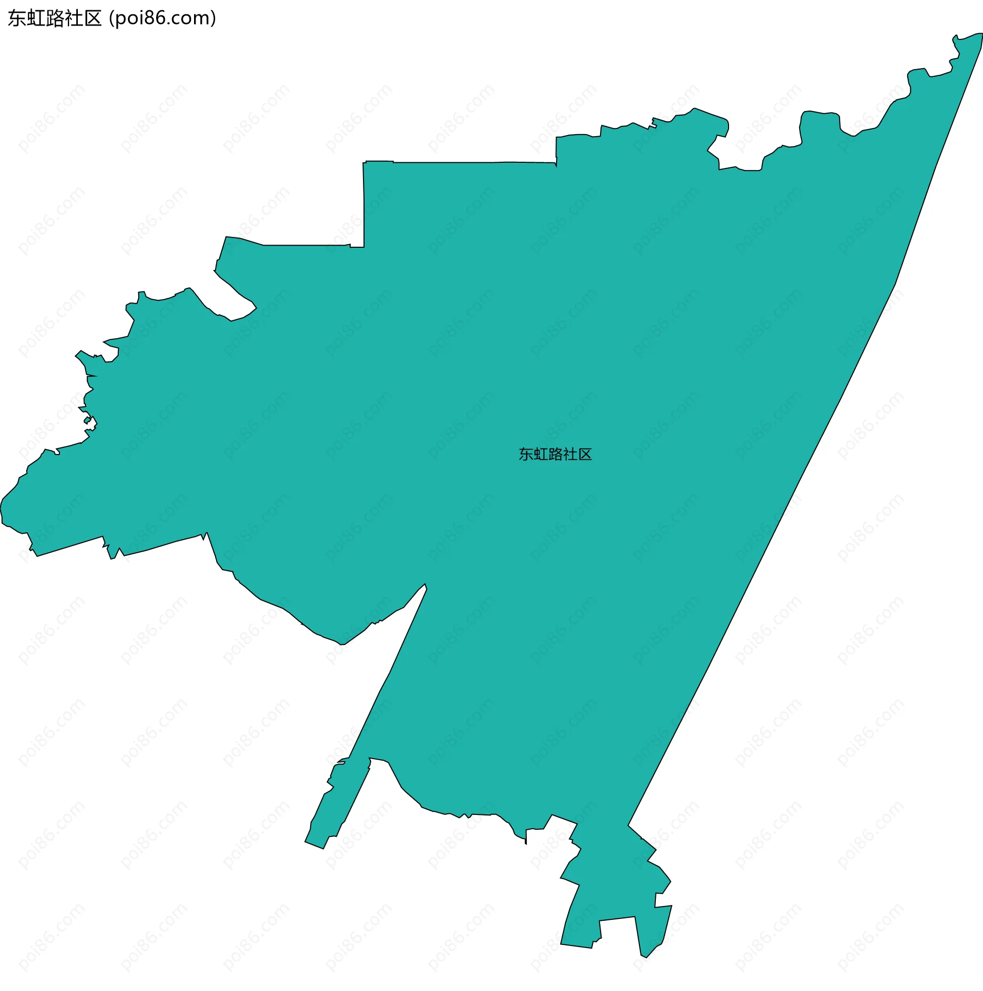 东虹路社区边界地图
