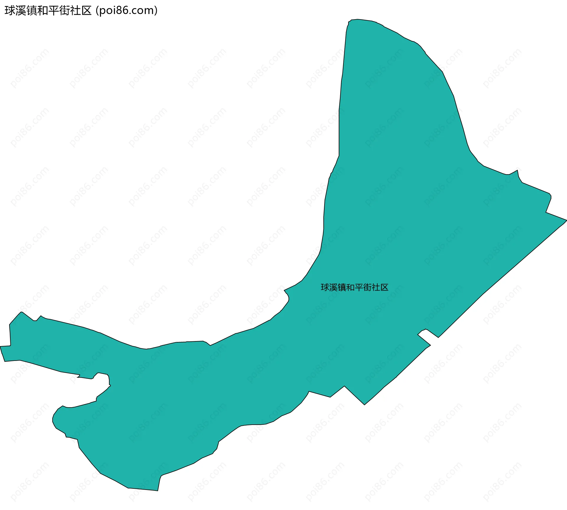 球溪镇和平街社区边界地图