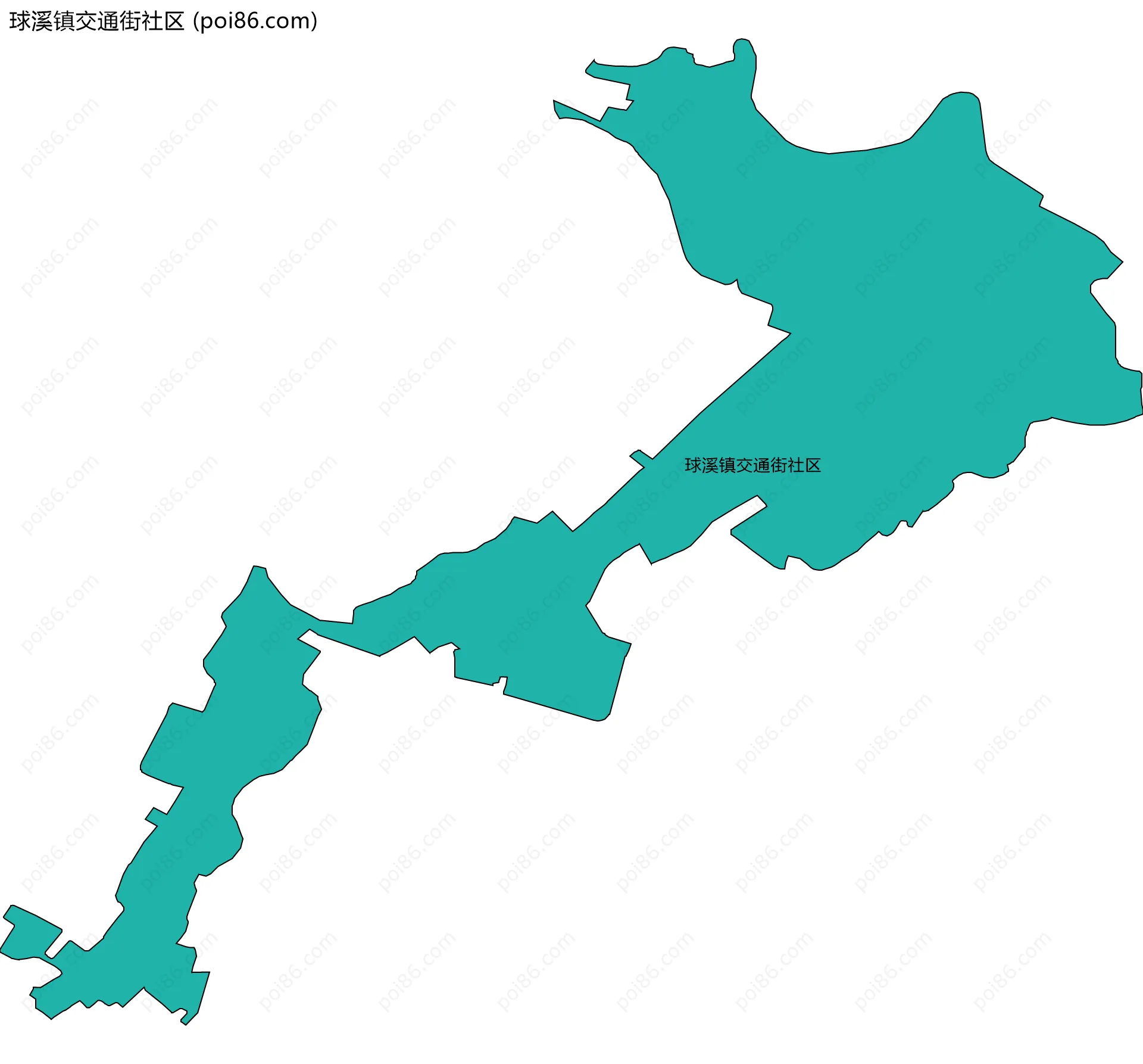 球溪镇交通街社区边界地图