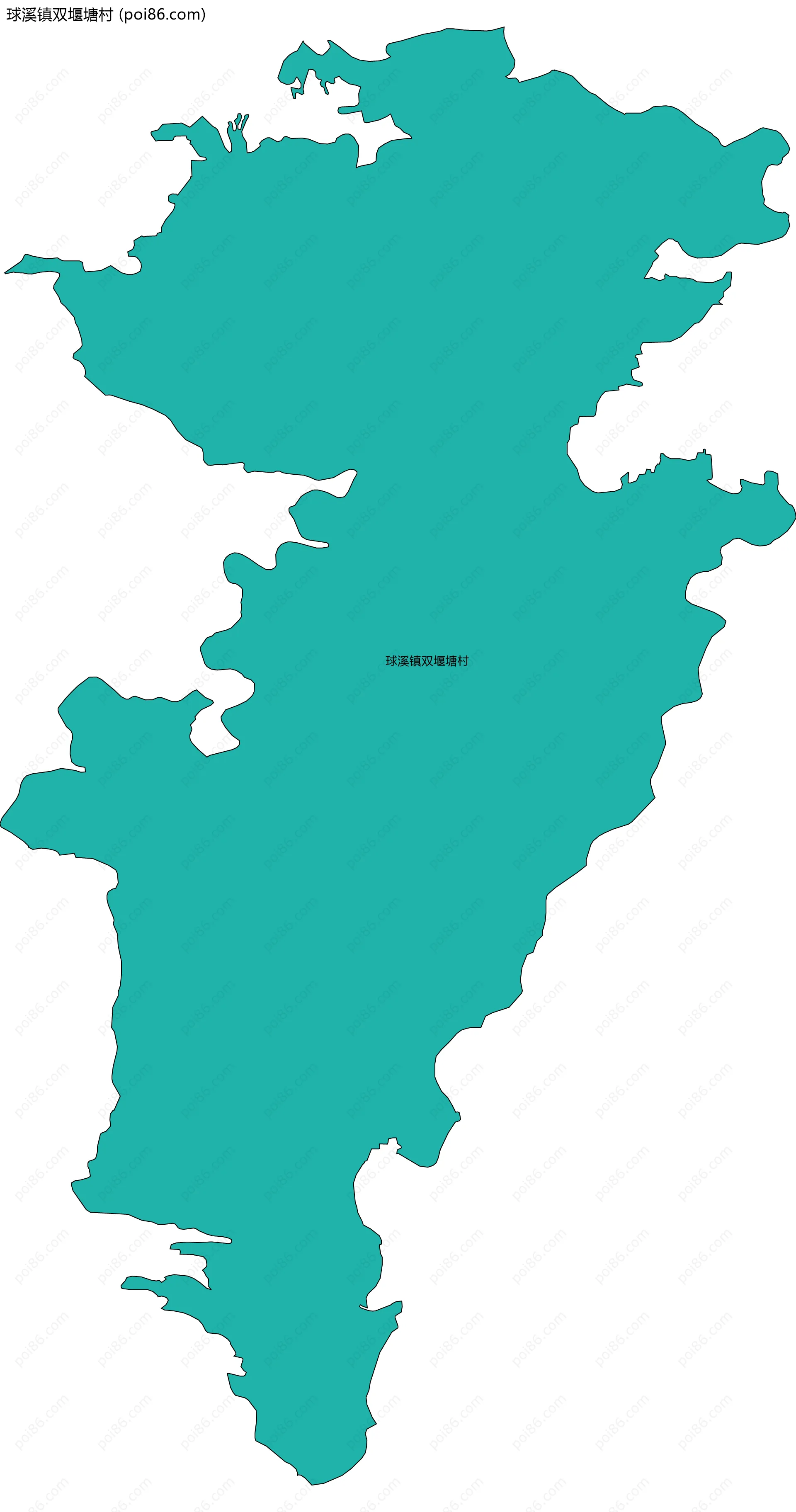 球溪镇双堰塘村边界地图