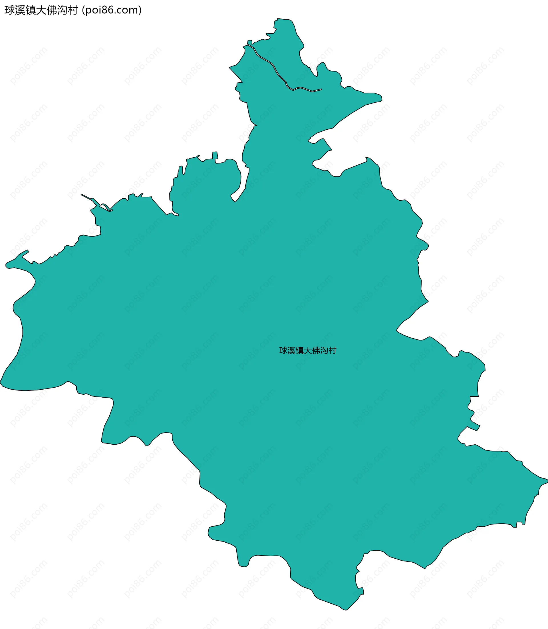 球溪镇大佛沟村边界地图