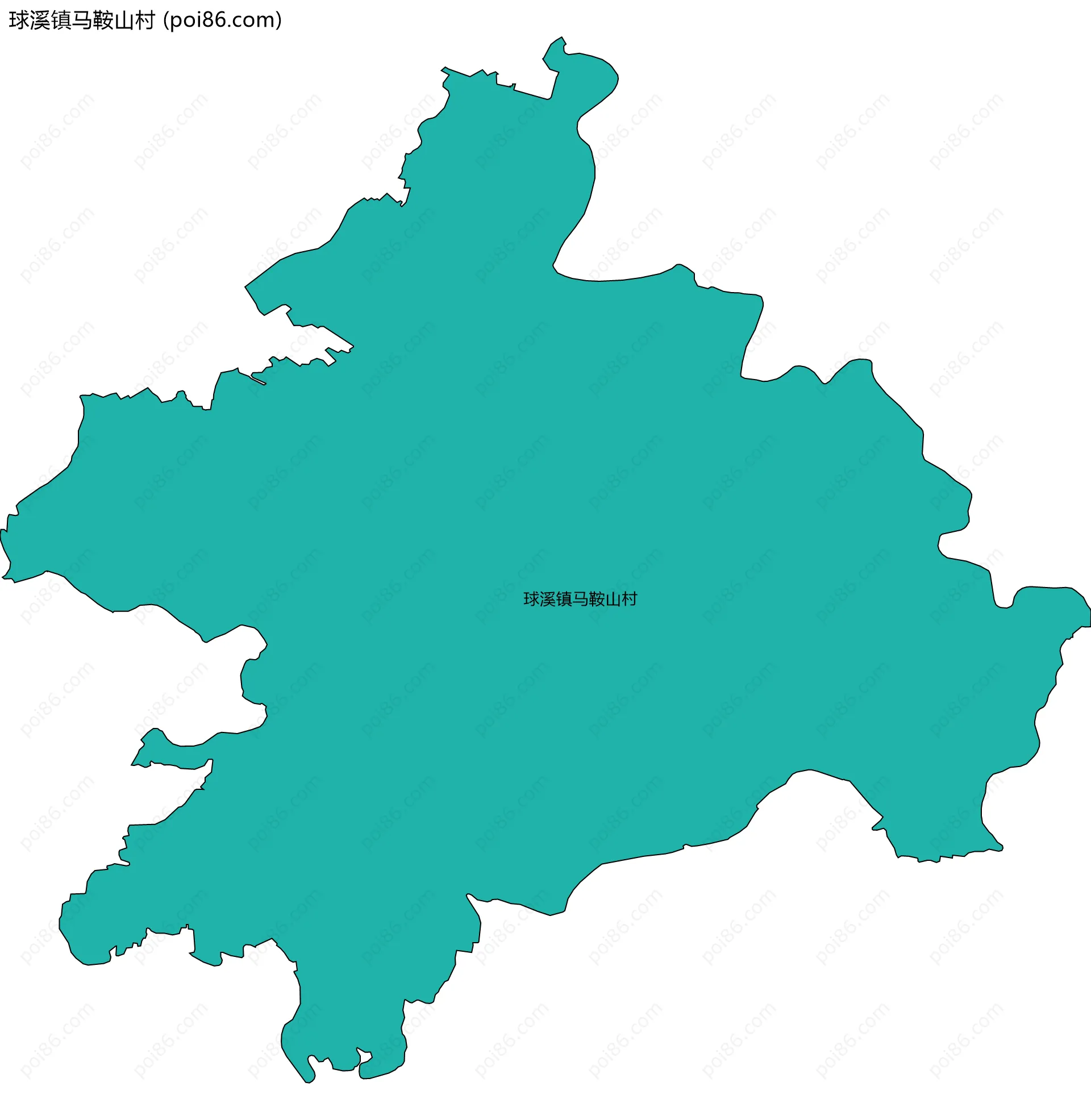 球溪镇马鞍山村边界地图