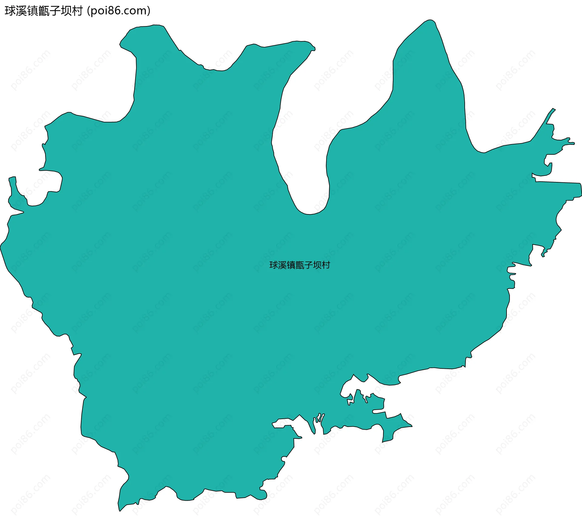 球溪镇甑子坝村边界地图