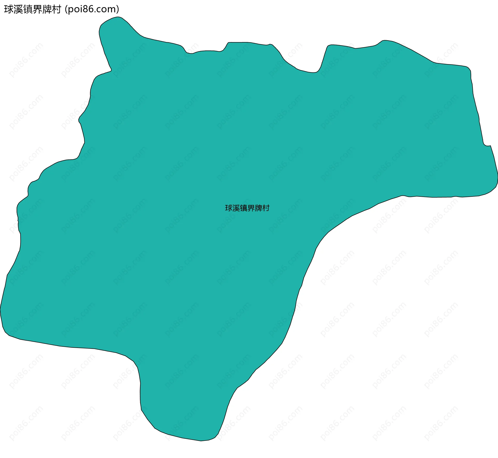 球溪镇界牌村边界地图