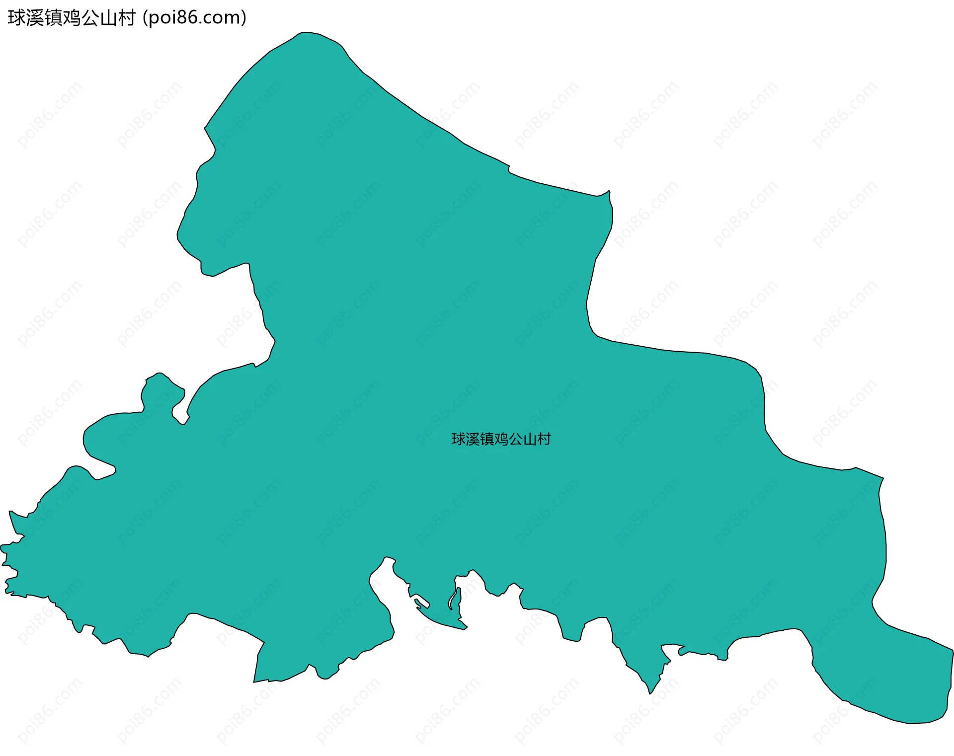 球溪镇鸡公山村边界地图