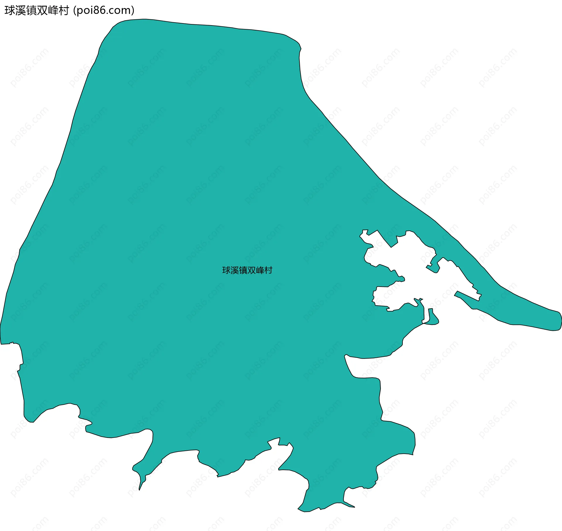 球溪镇双峰村边界地图